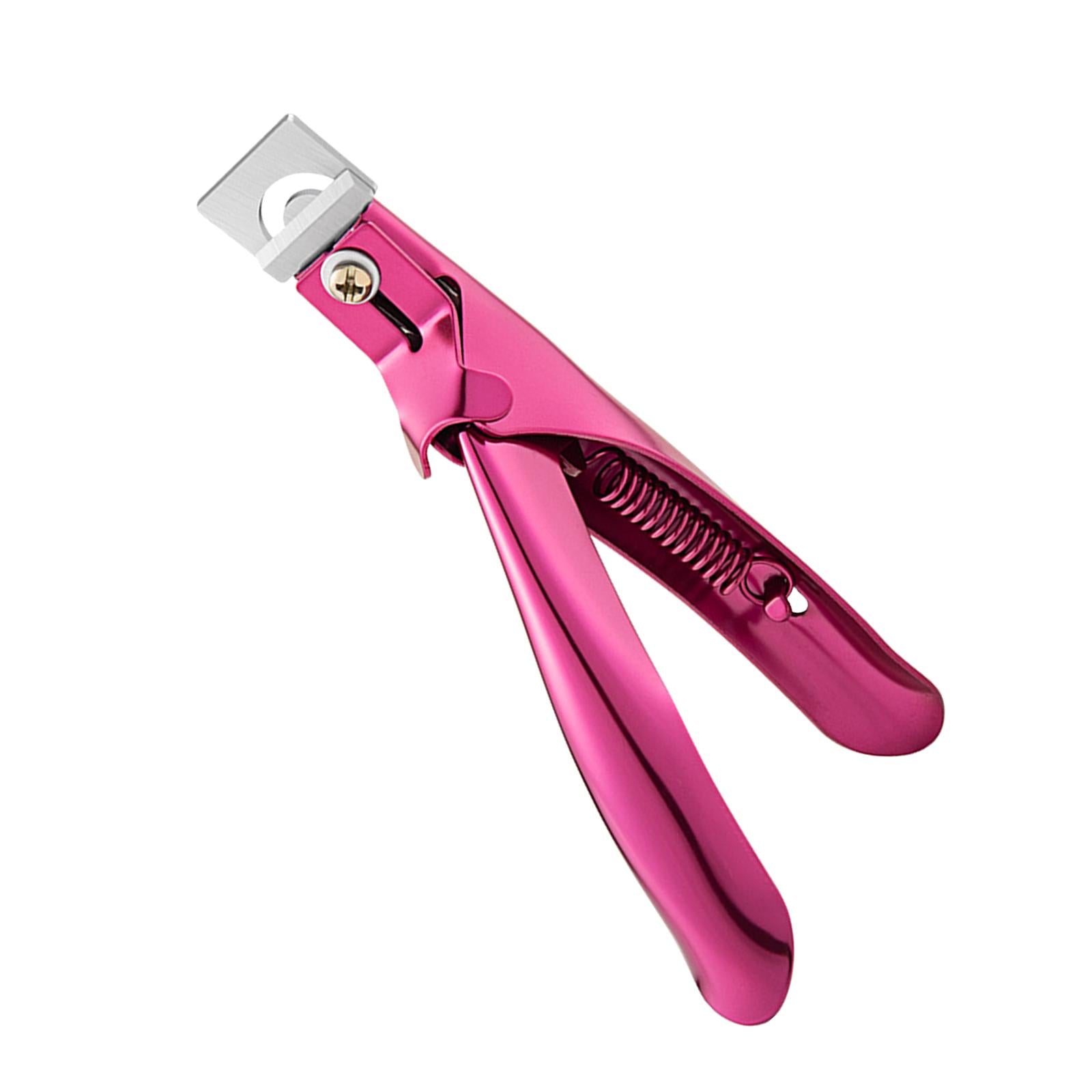 False Nails Cutter Adjustable Sharp Blade Nail Catcher Trimmer Red