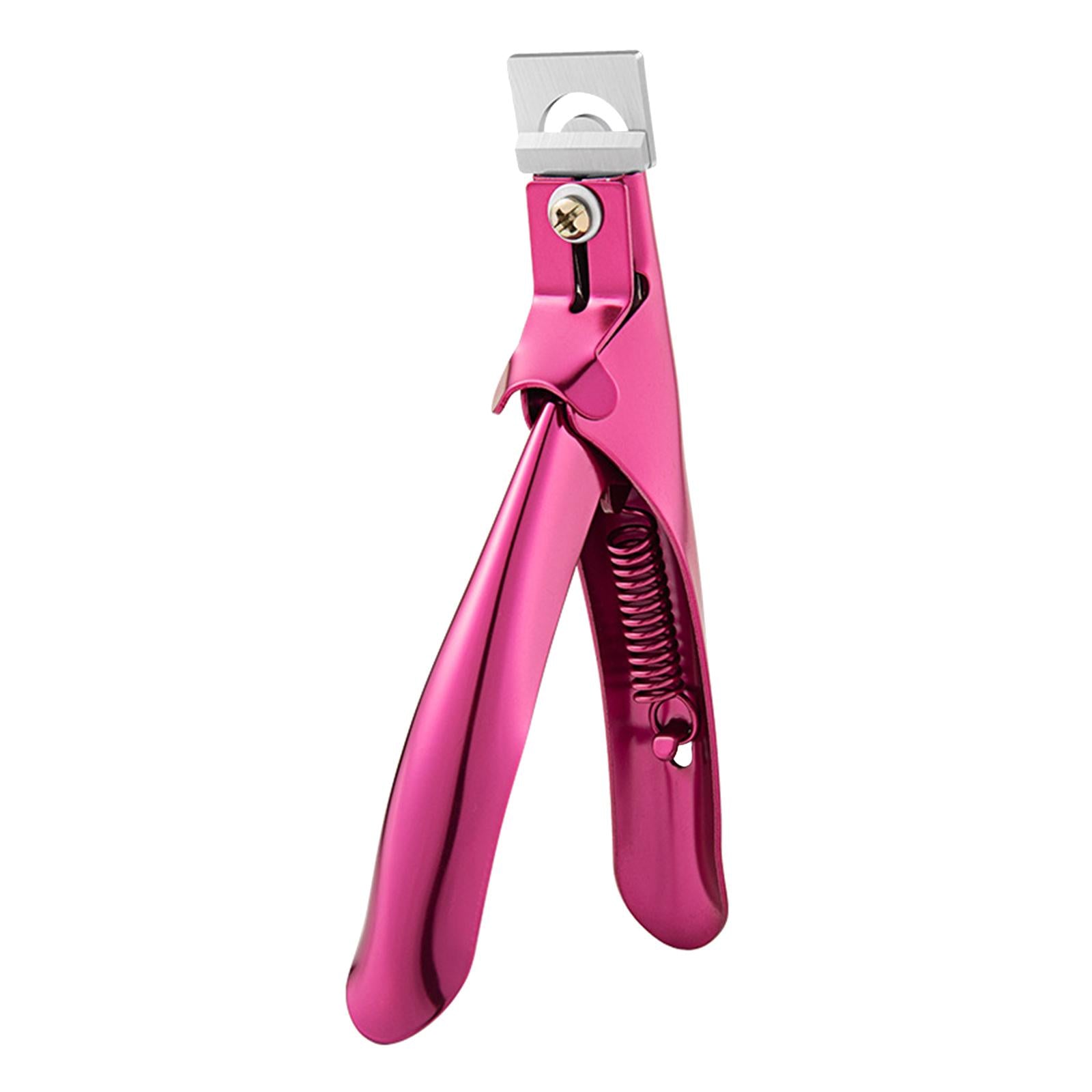 False Nails Cutter Adjustable Sharp Blade Nail Catcher Trimmer Red