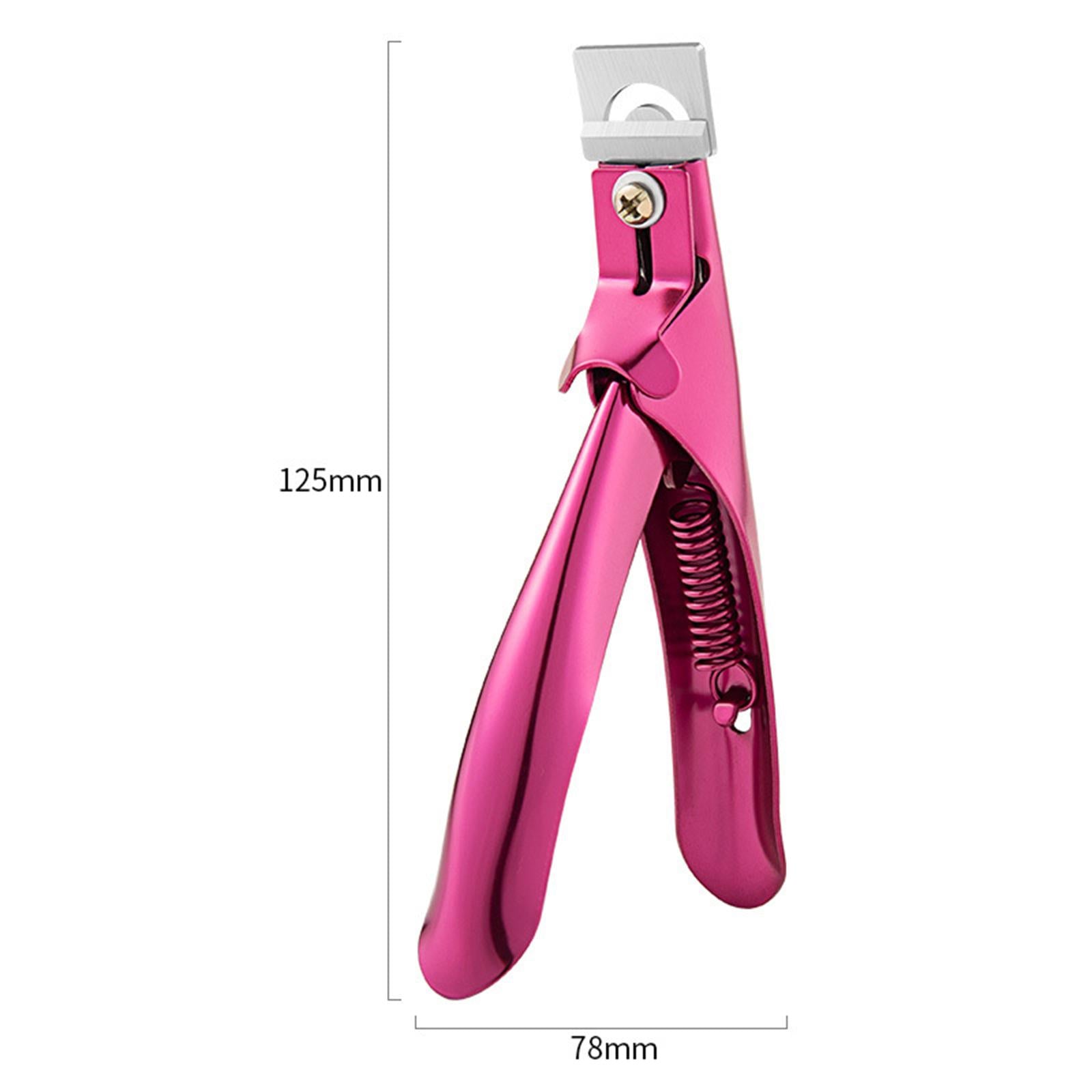 False Nails Cutter Adjustable Sharp Blade Nail Catcher Trimmer Red