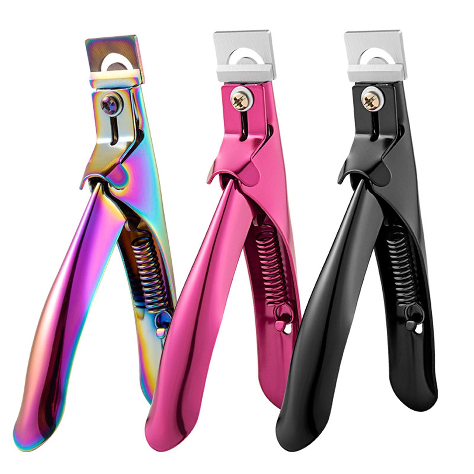 False Nails Cutter Adjustable Sharp Blade Nail Catcher Trimmer Red