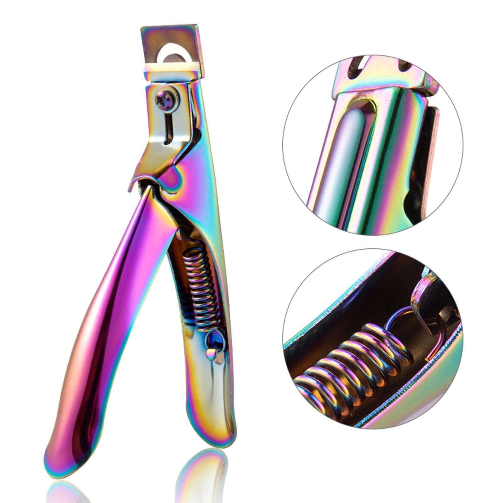 False Nails Cutter Adjustable Sharp Blade Nail Catcher Trimmer Red