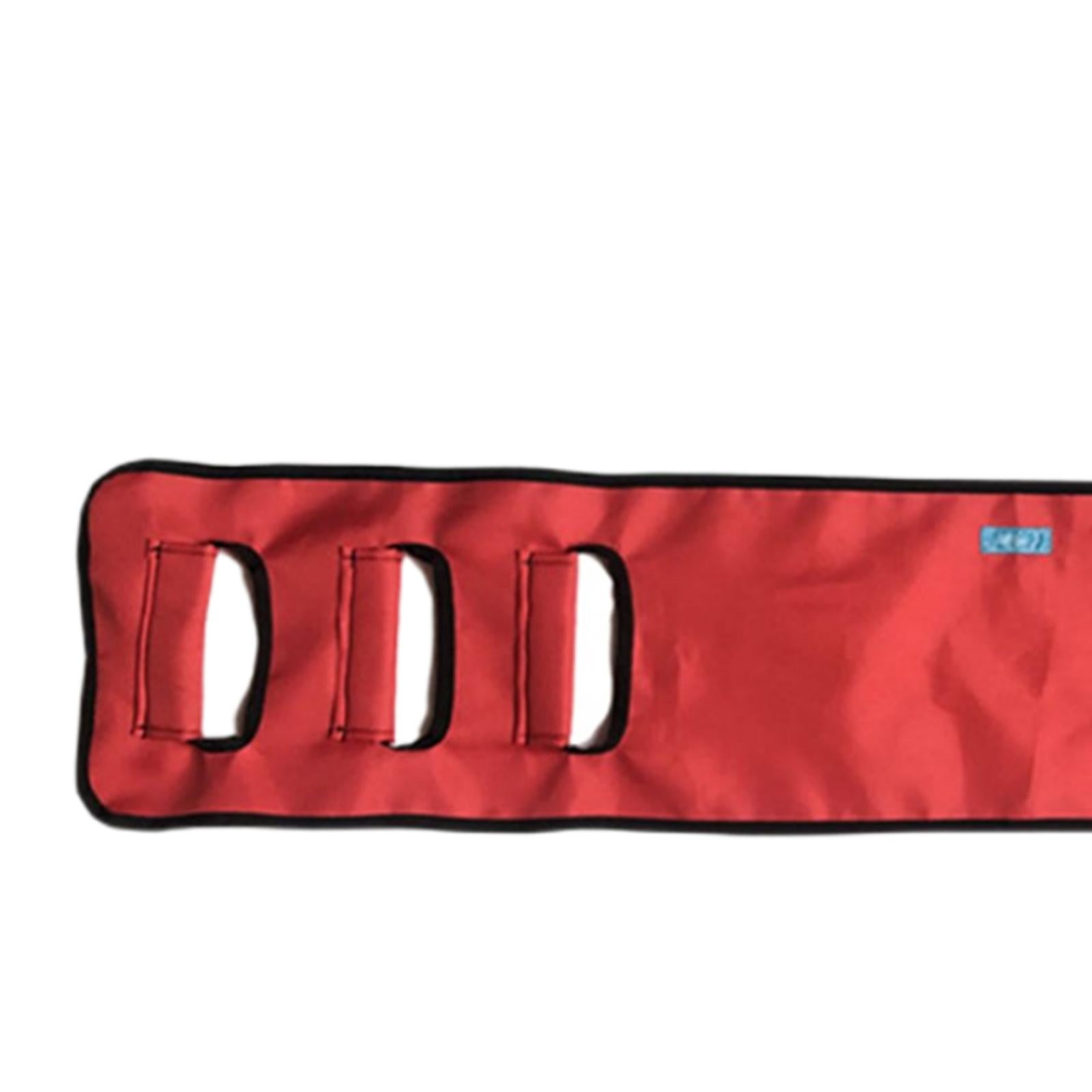 Transfer Belts with Three Grippers Easy Lift Reusable for Bedridden red M