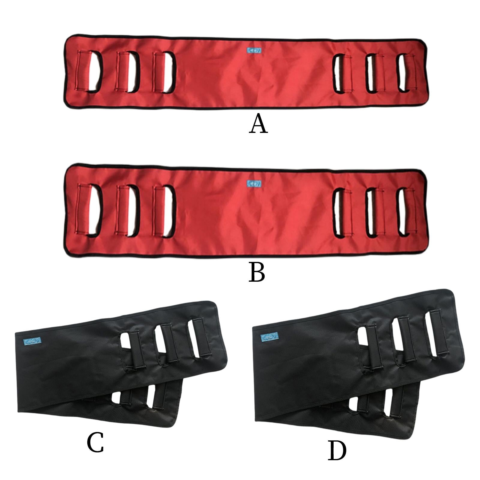 Transfer Belts with Three Grippers Easy Lift Reusable for Bedridden red M