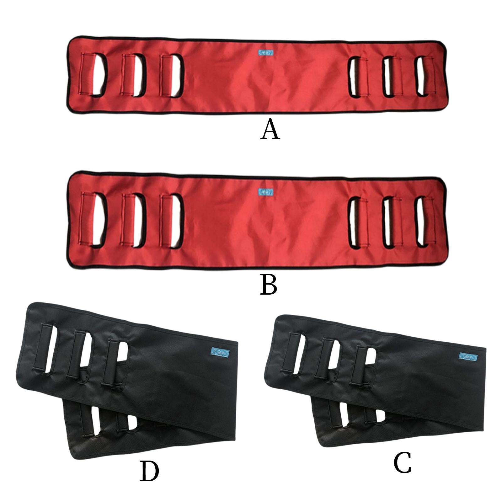 Transfer Belts with Three Grippers Easy Lift Reusable for Bedridden red M