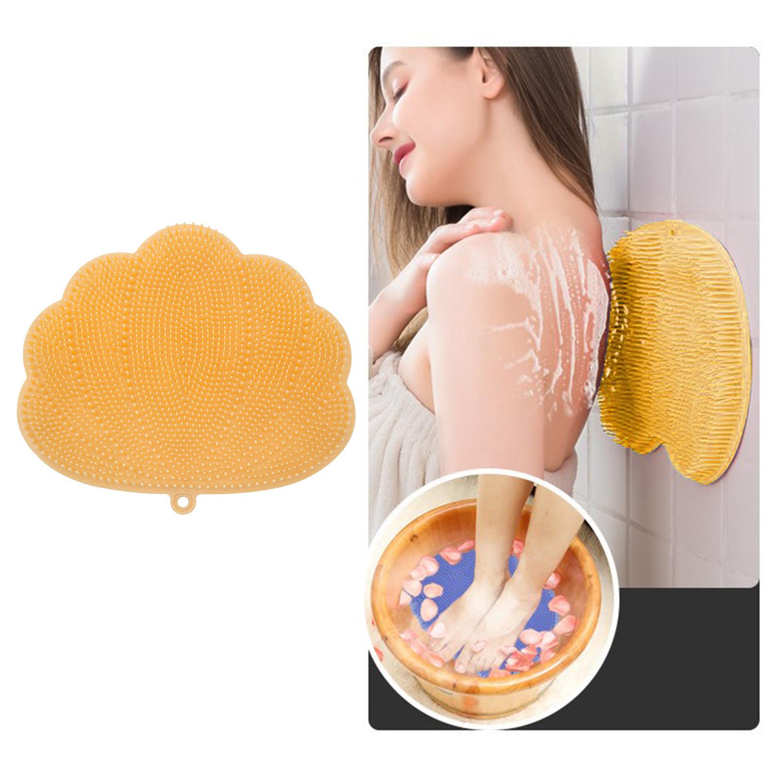 Shower Foot Massager Scrubber Improves Foot Circulation for Exfoliate Orange