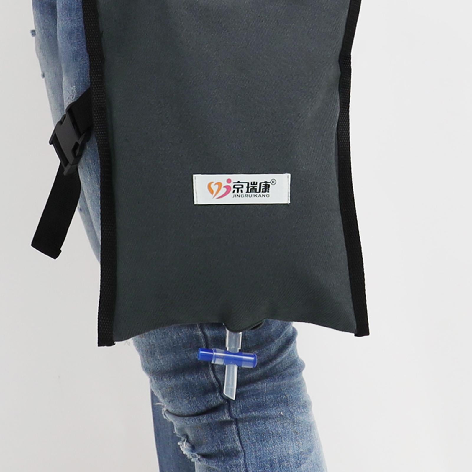 PU Urine Drainage Bag Cover Adjustable for Incontinent Patient Outdoor Gray