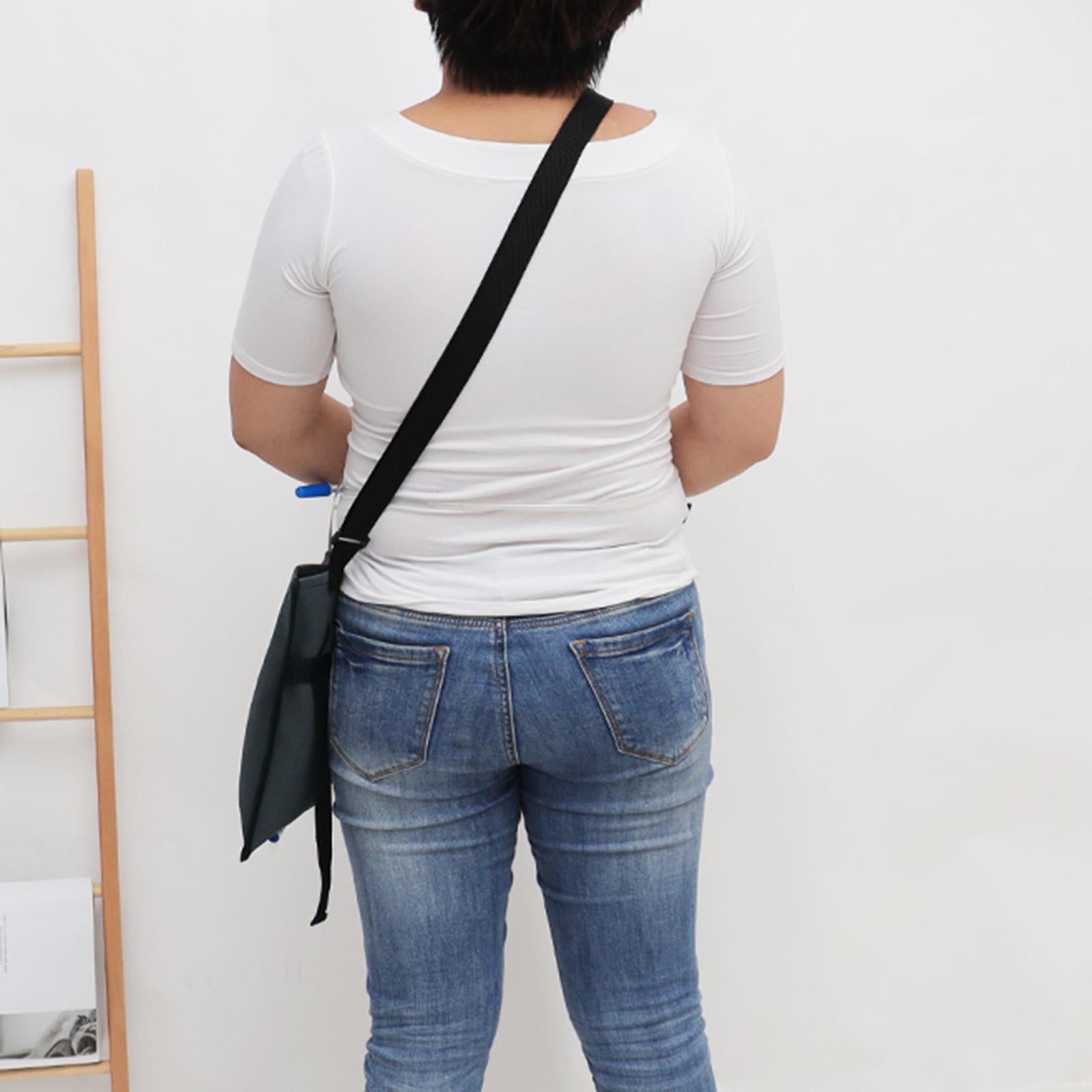 PU Urine Drainage Bag Cover Adjustable for Incontinent Patient Outdoor Gray