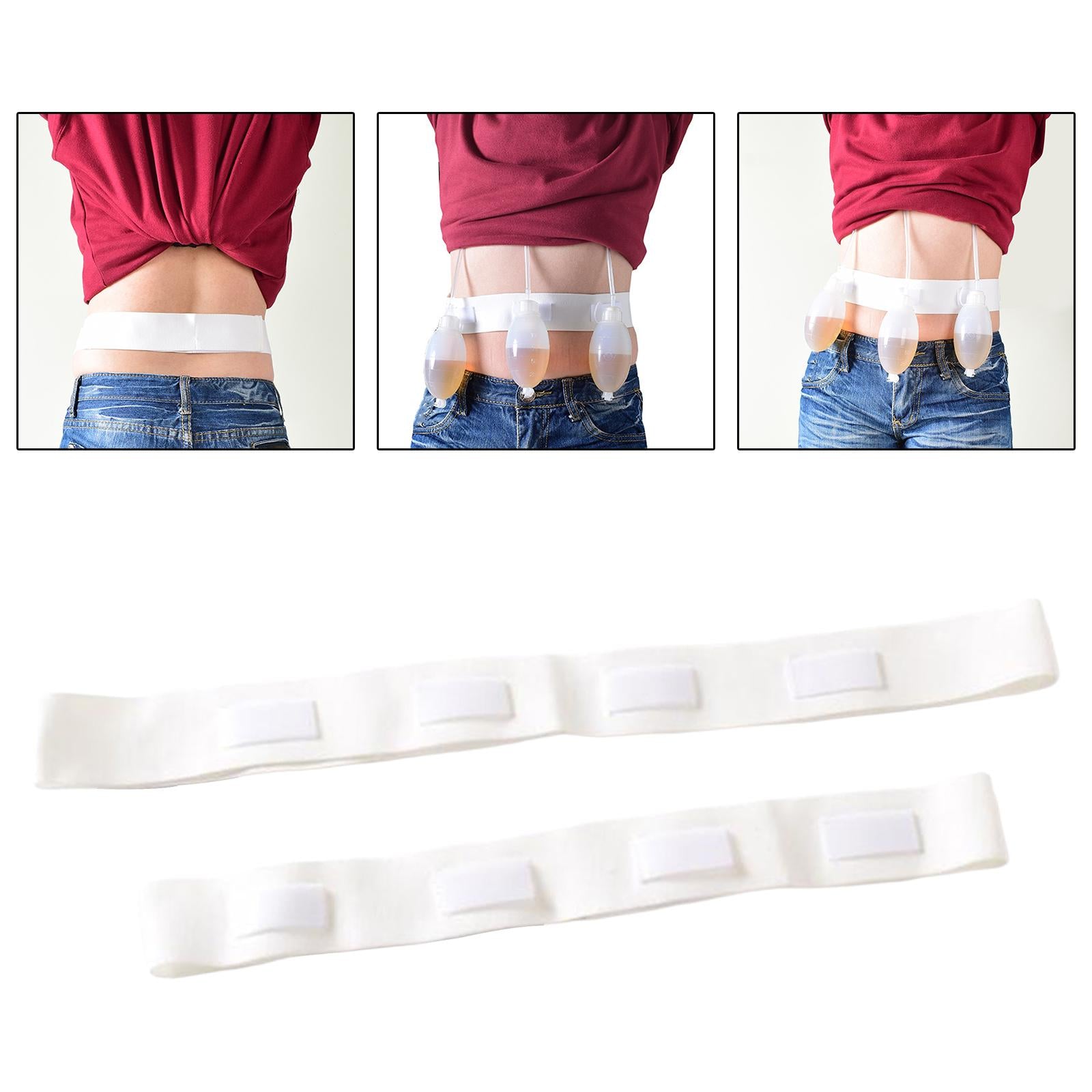 Mastectomy Drain Holder for Jp Drainage Bulbs Tummy Tuck Adults White 100cm