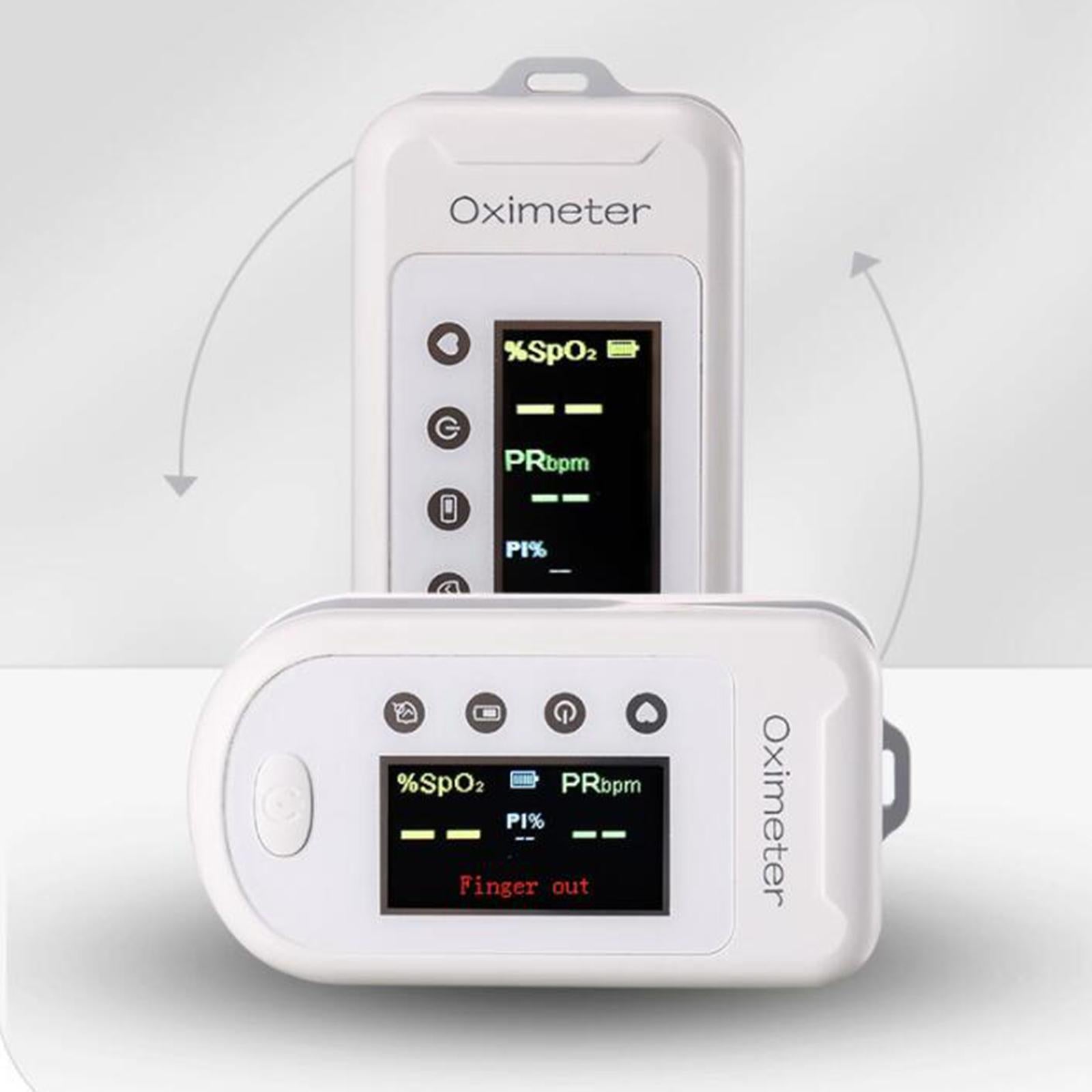 Compact Fingertip Oximeter Pulse Rate with Lanyard TFT 4 Modes
