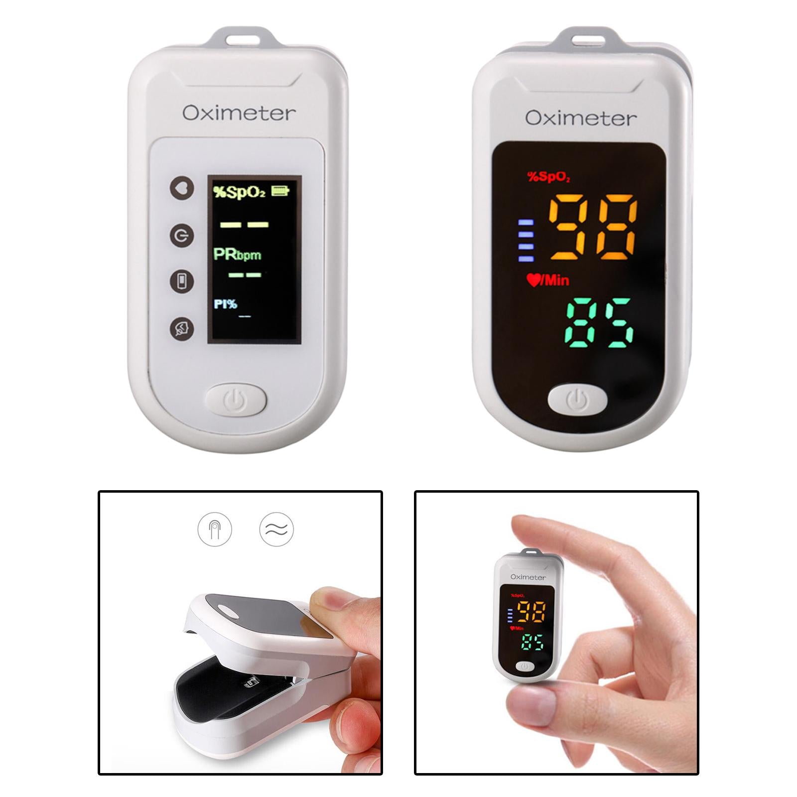Compact Fingertip Oximeter Pulse Rate with Lanyard TFT 4 Modes