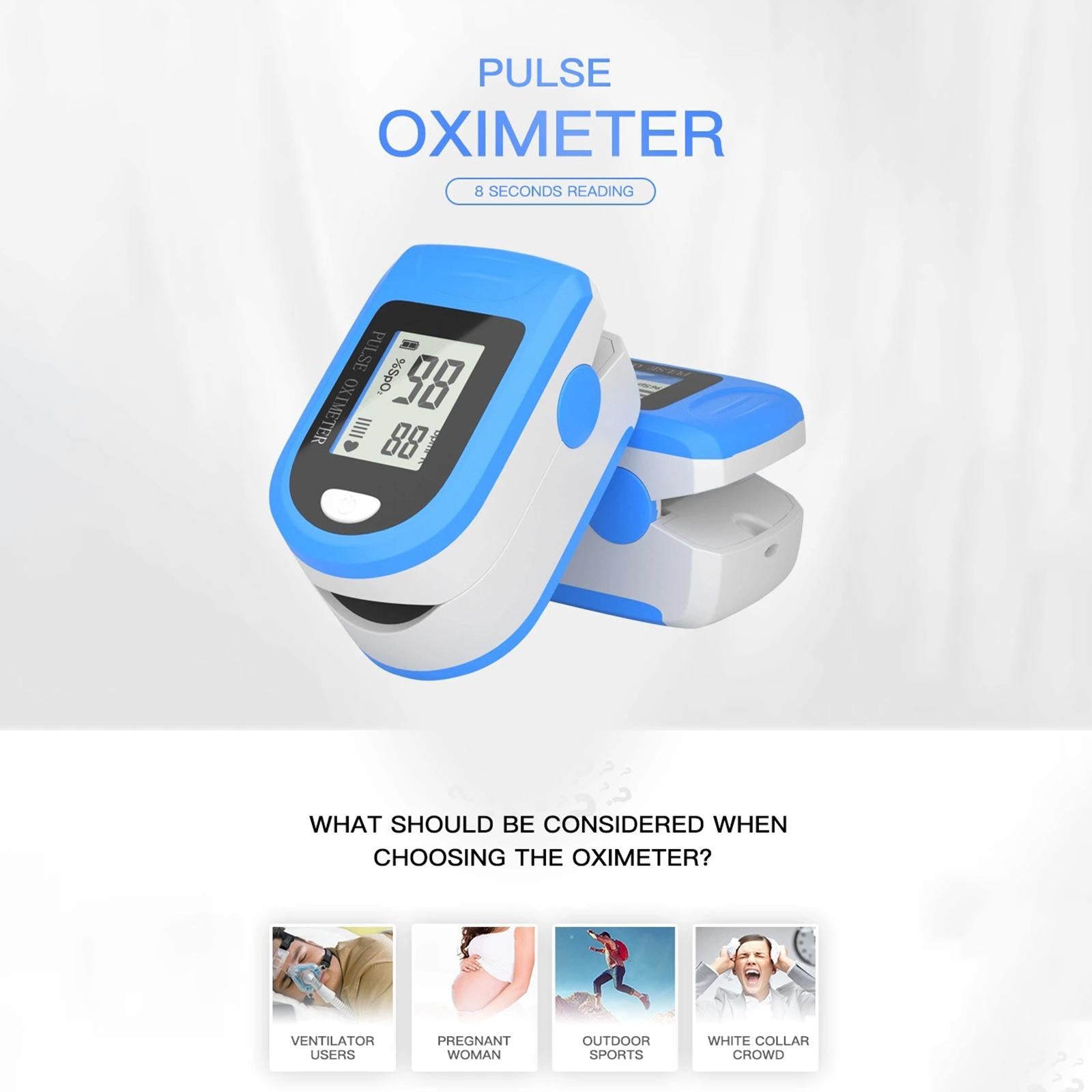 Fingertip Oximeter Auto Off Battery Powered Sports The Elderly Pregnancy