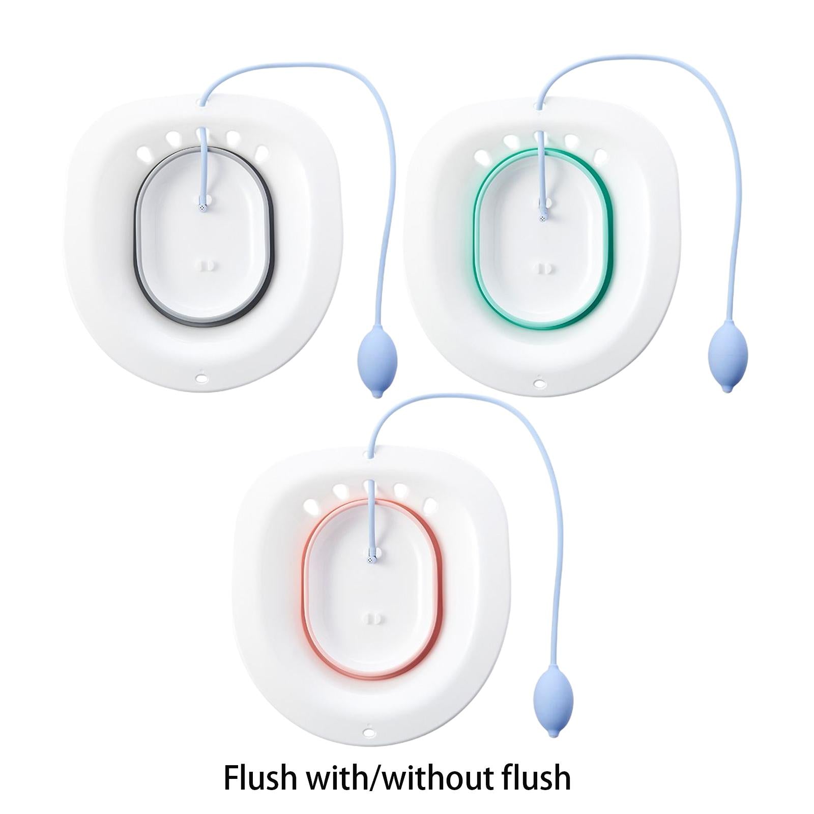 Folding Woman Bidet Private Maternal Toilet Wash Potty Adult Grey+Flusher