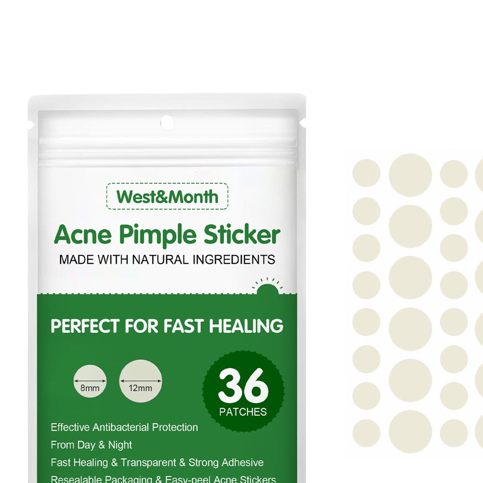 Pimple Acne Treatment Stickers Perfect for Fast Easy-Peel Pack of 36