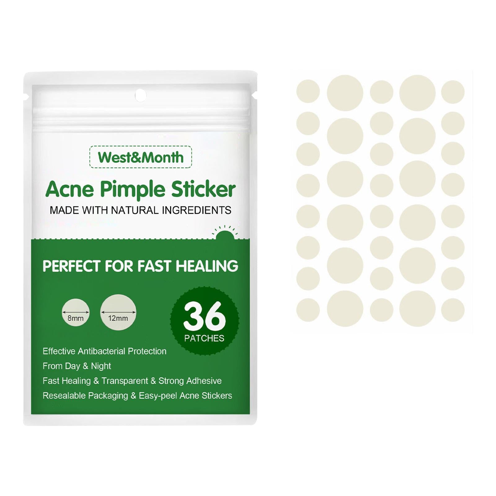 Pimple Acne Treatment Stickers Perfect for Fast Easy-Peel Pack of 36