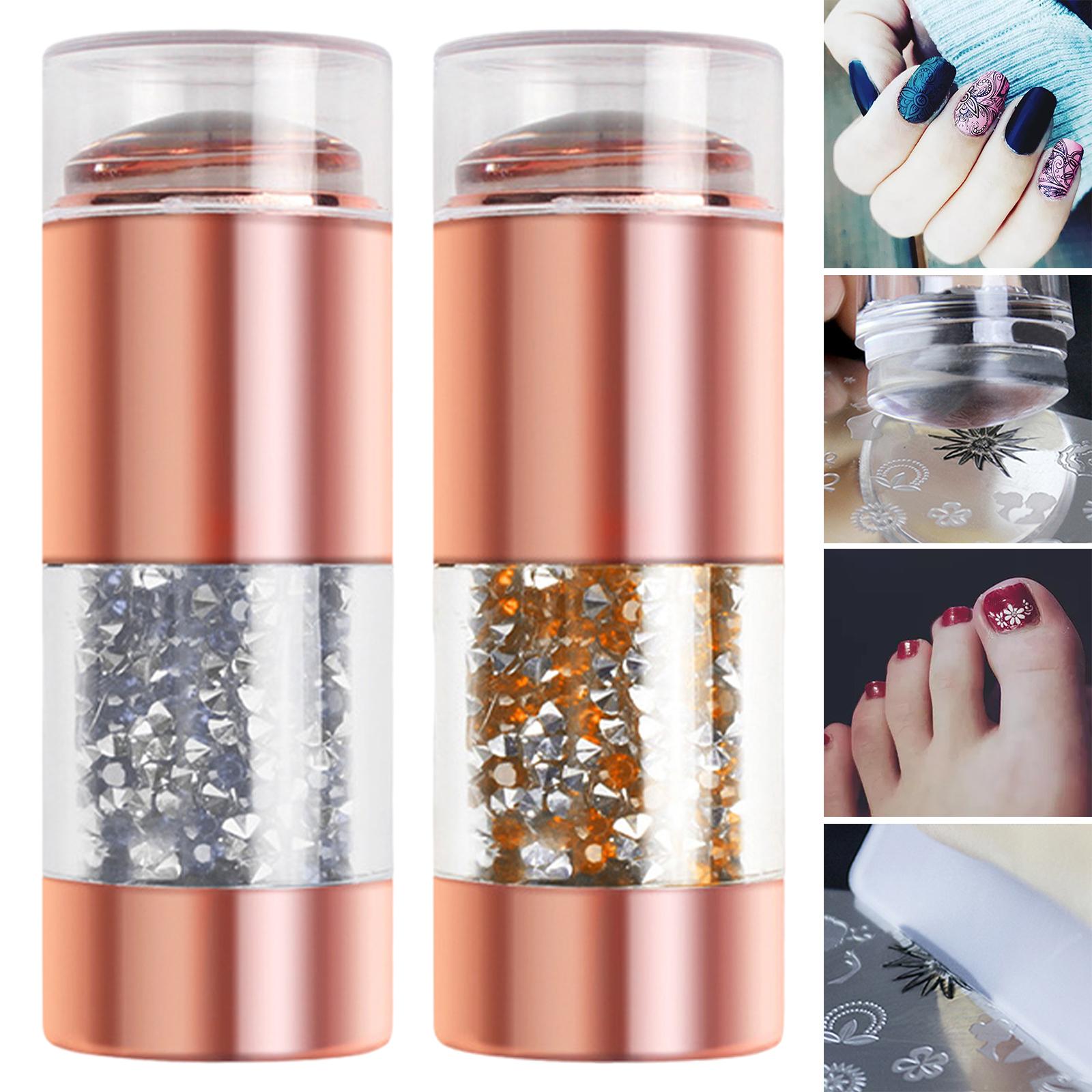 Nail Stamper Scraper Set Stamping Tool Decoration Home DIY Manicure Silver