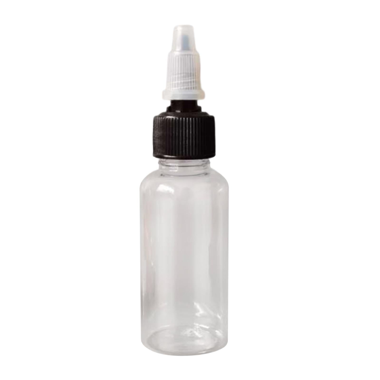20 Pieces Sharp Mouth Dropper Bottle 30ml for Cosmetics Makeup Black Caps