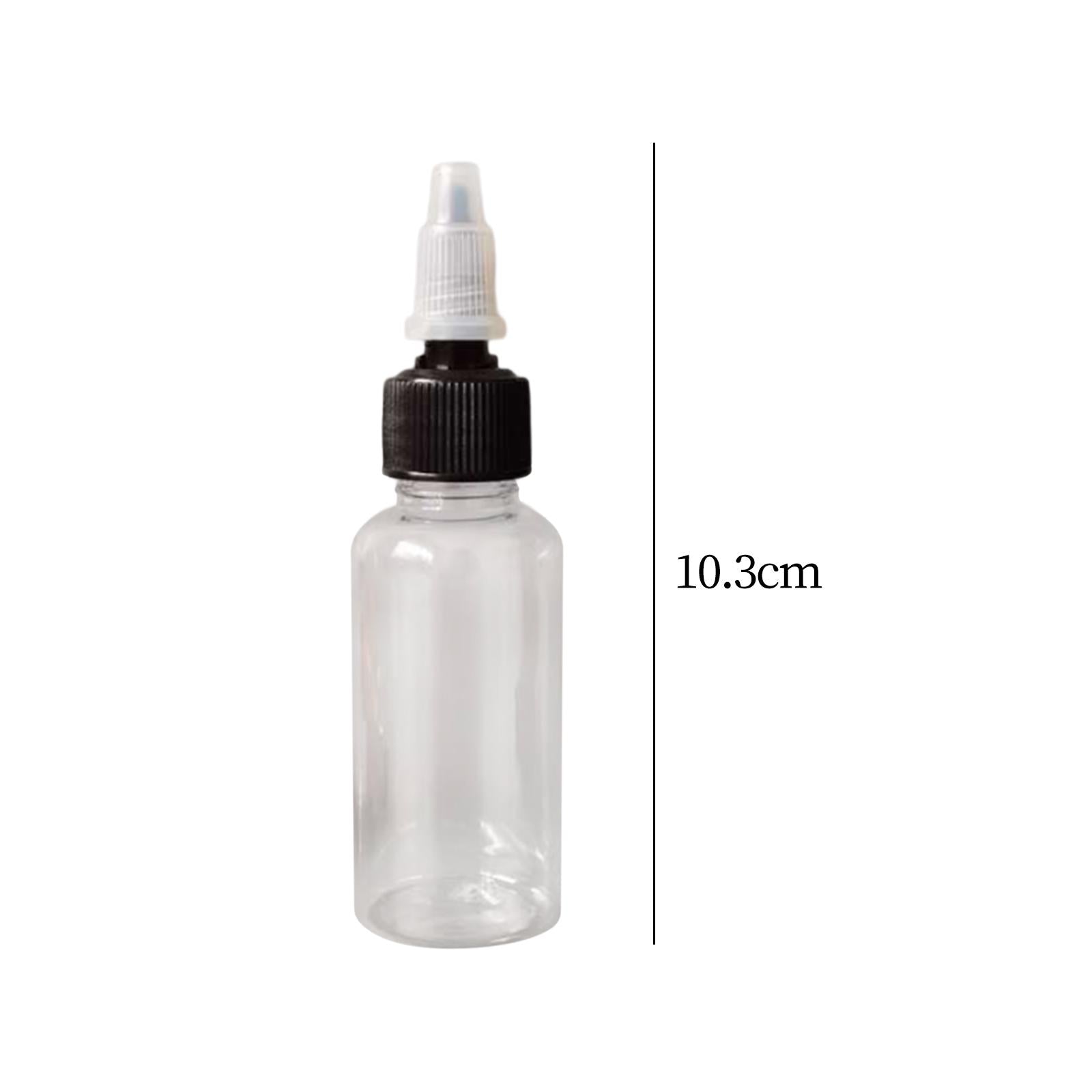 20 Pieces Sharp Mouth Dropper Bottle 30ml for Cosmetics Makeup Black Caps