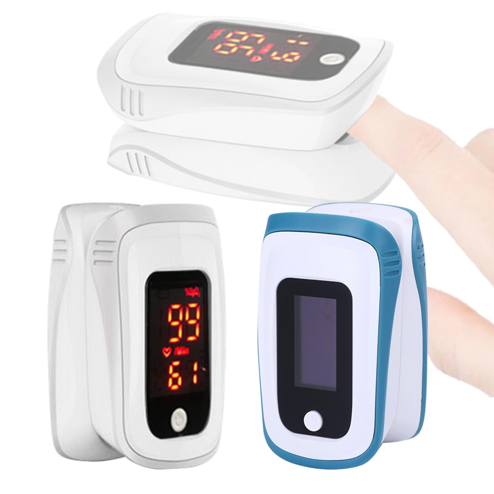 Portable Fingertip Oximeter Blood Oxygen Sensors LED Display Elderly White