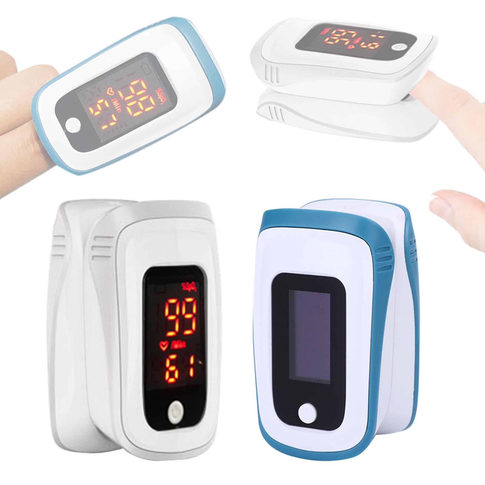 Portable Fingertip Oximeter Blood Oxygen Sensors LED Display Elderly White