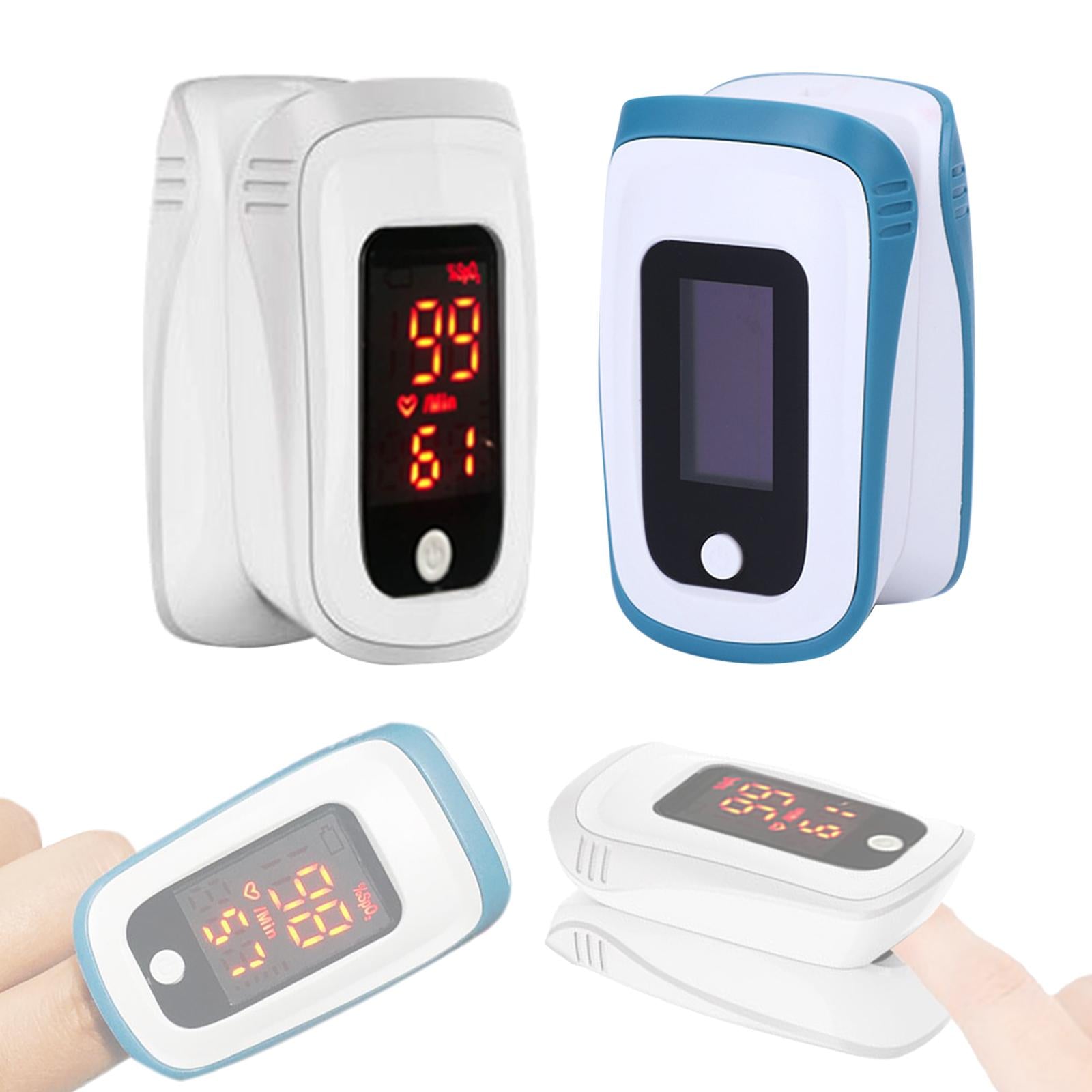 Portable Fingertip Oximeter Blood Oxygen Sensors LED Display Elderly White