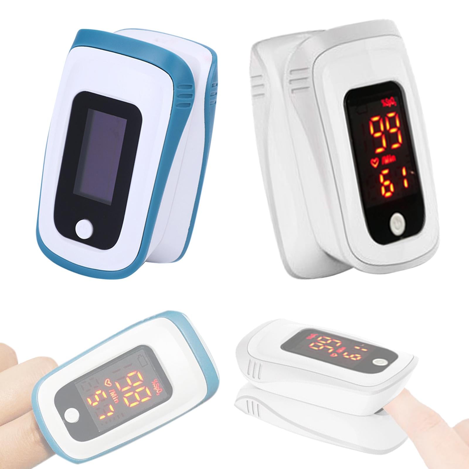 Portable Fingertip Oximeter Blood Oxygen Sensors LED Display Elderly White