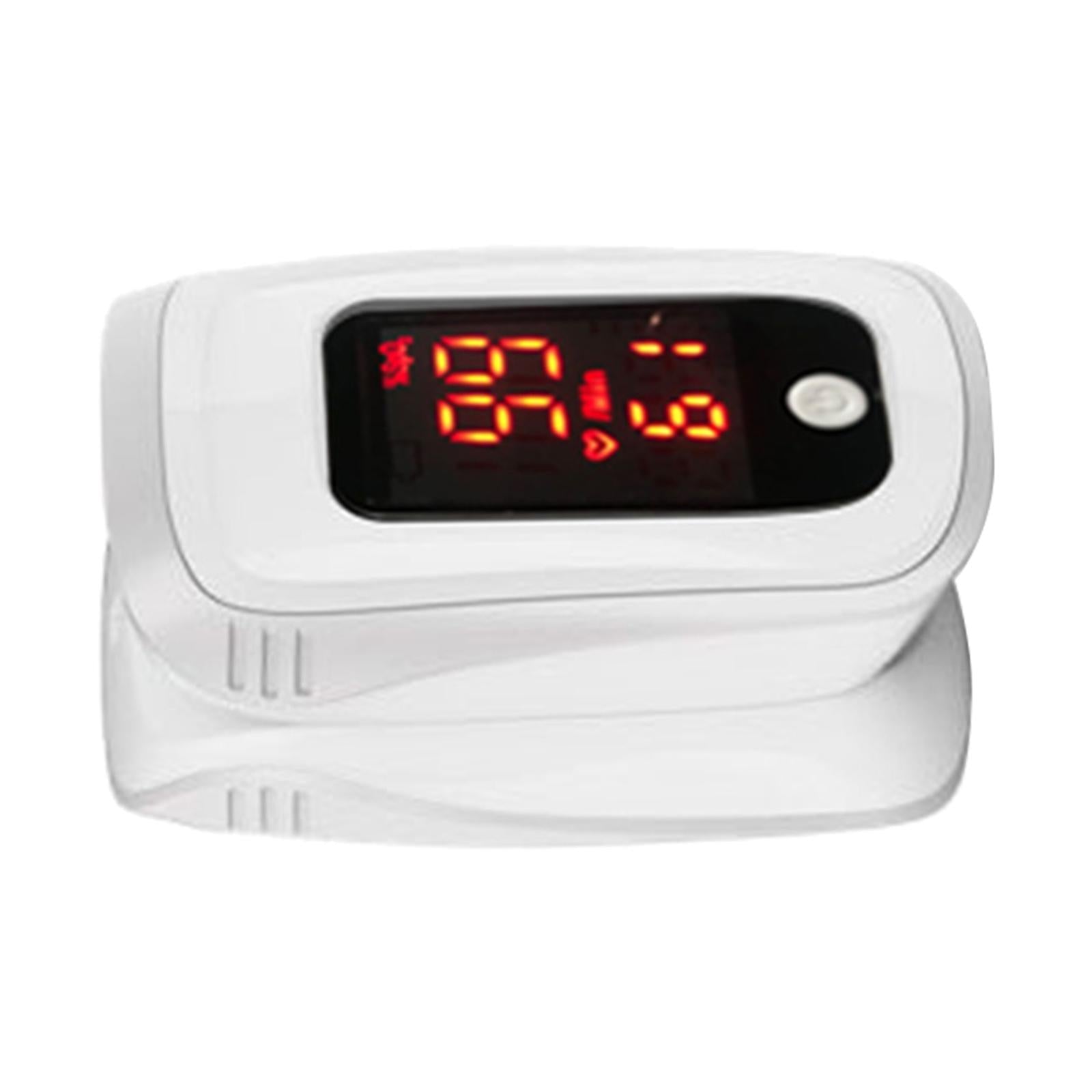 Portable Fingertip Oximeter Blood Oxygen Sensors LED Display Elderly White