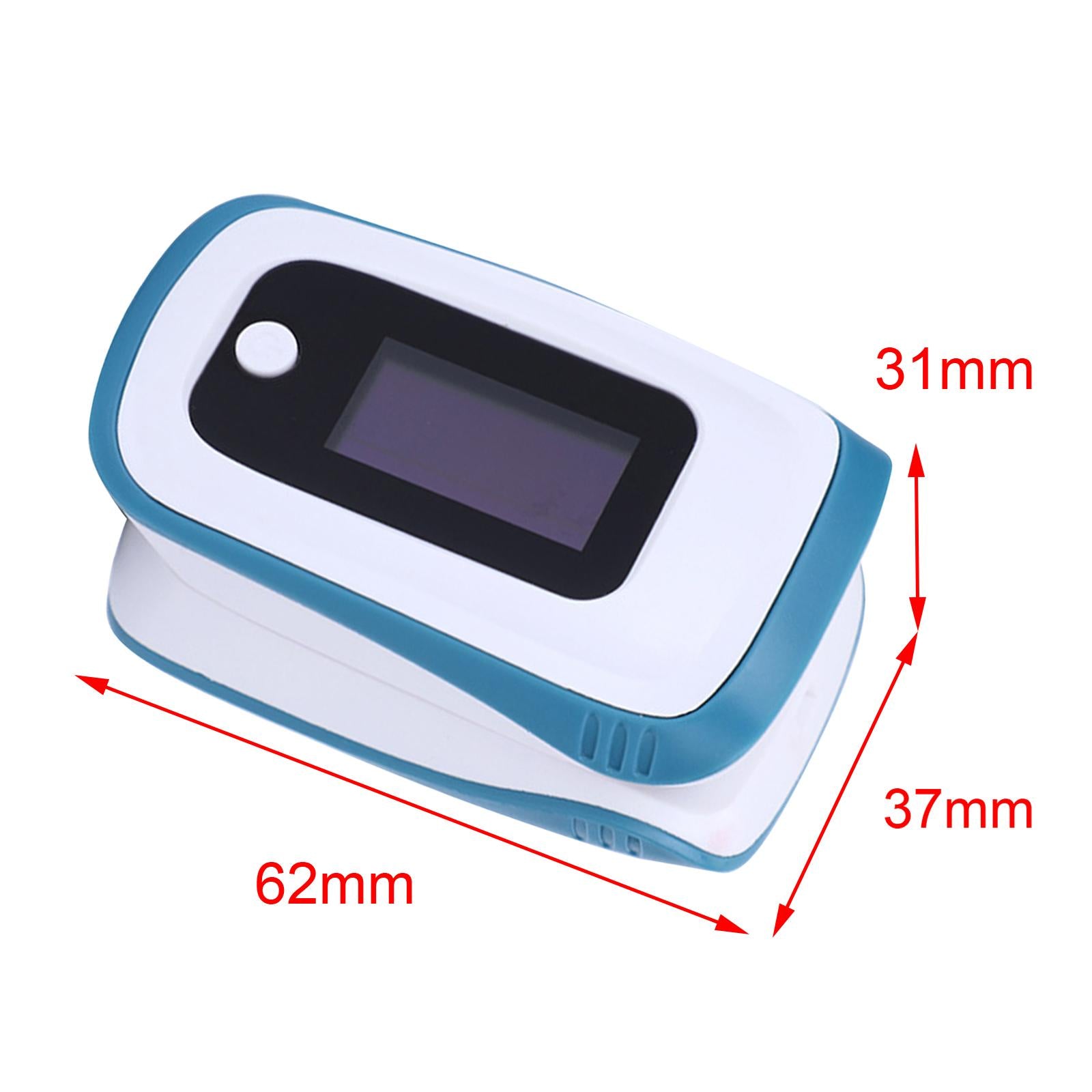 Portable Fingertip Oximeter Blood Oxygen Sensors LED Display Elderly Blue