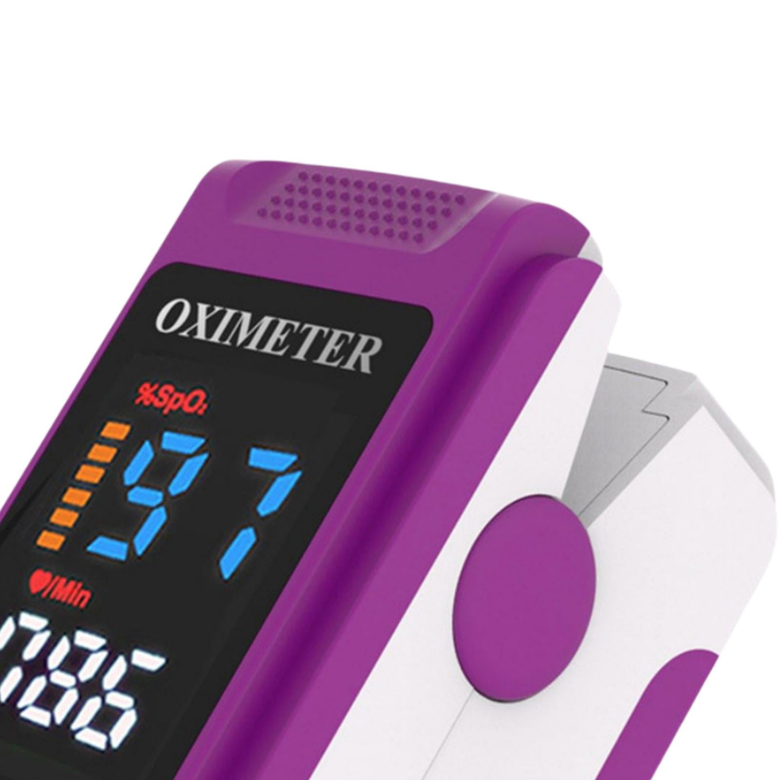 Fingertip Oximeter LED Screen Battery Powered Monitor for The Elderly Purple