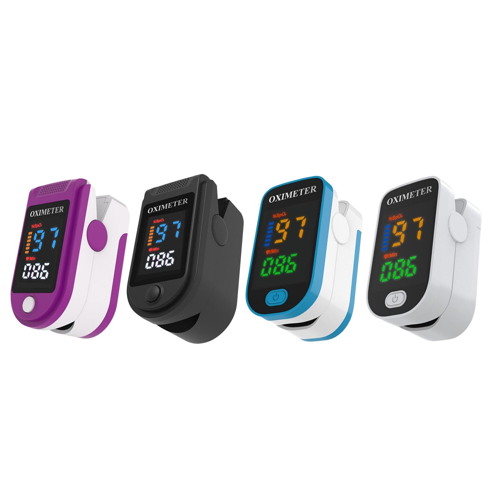 Fingertip Oximeter LED Screen Battery Powered Monitor for The Elderly Purple