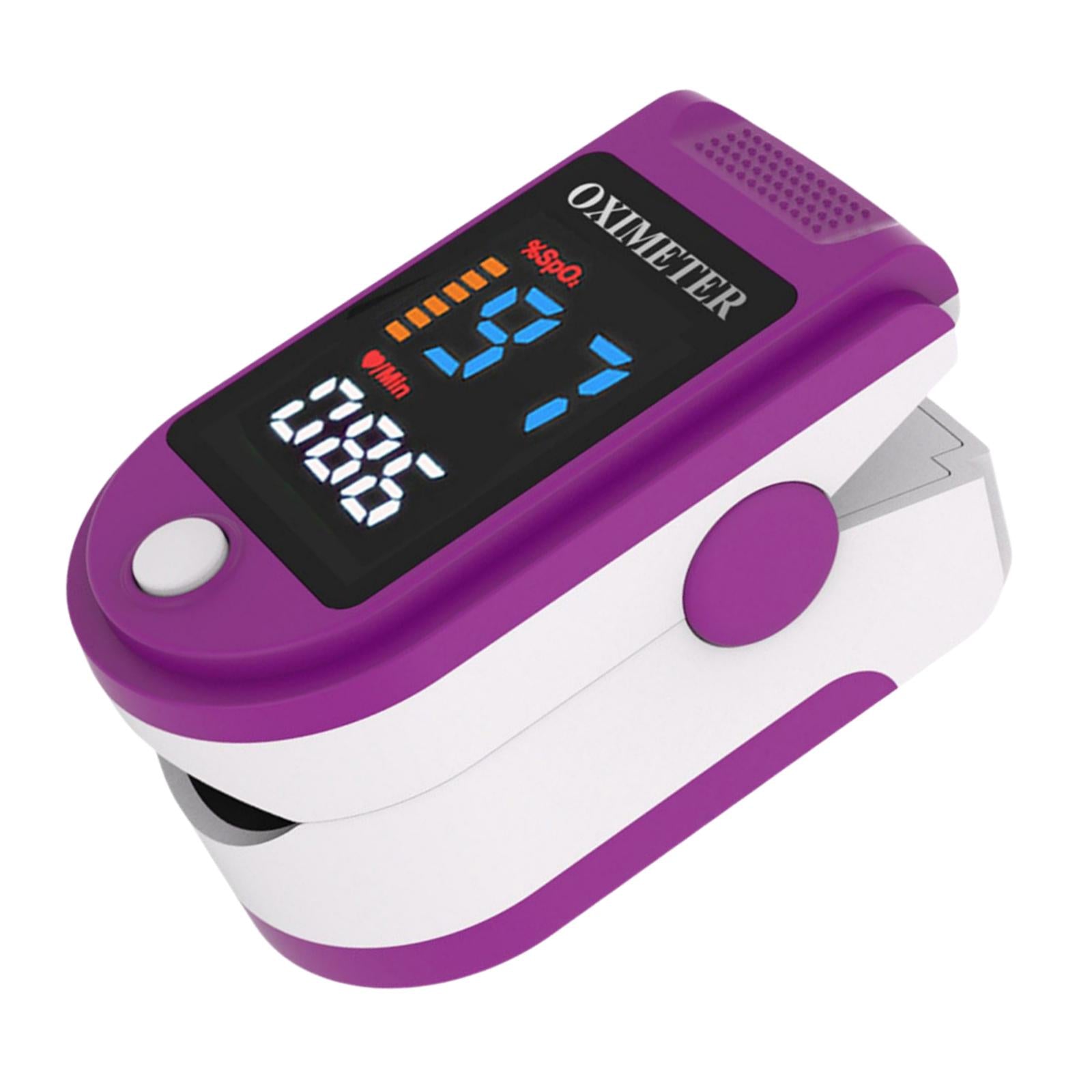 Fingertip Oximeter LED Screen Battery Powered Monitor for The Elderly Purple