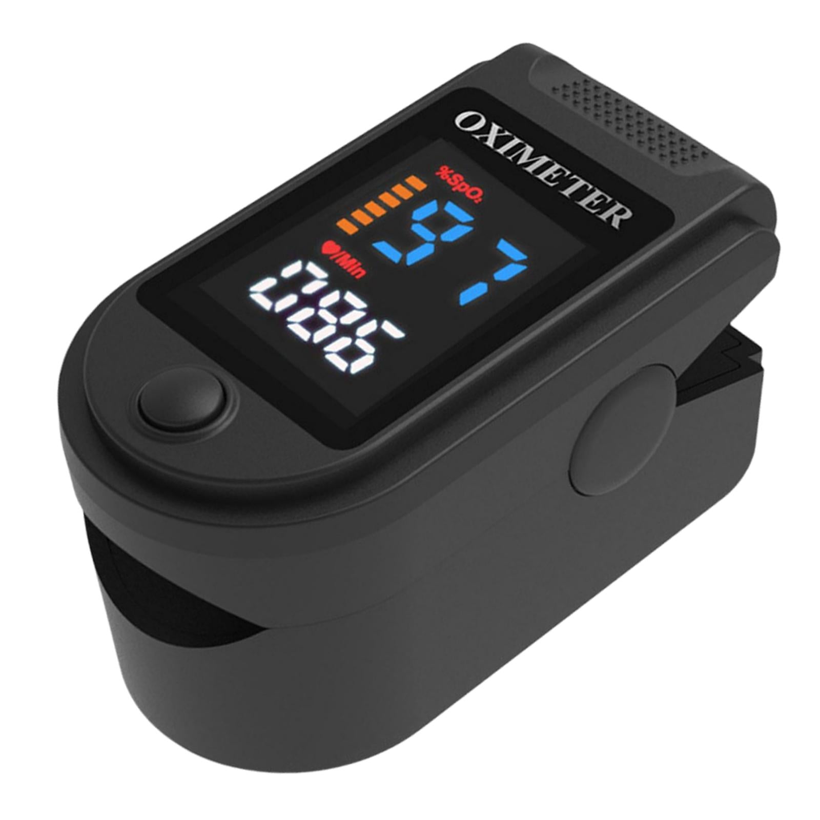 Fingertip Oximeter LED Screen Battery Powered Monitor for The Elderly Black