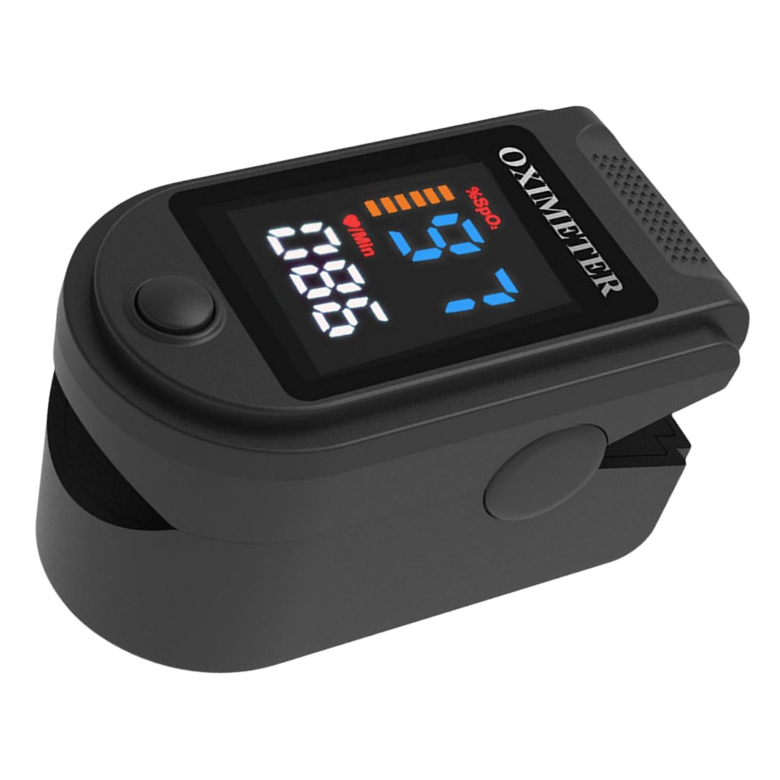 Fingertip Oximeter LED Screen Battery Powered Monitor for The Elderly Black
