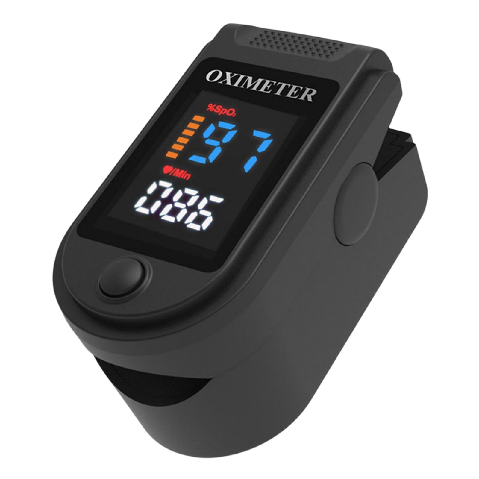 Fingertip Oximeter LED Screen Battery Powered Monitor for The Elderly Black