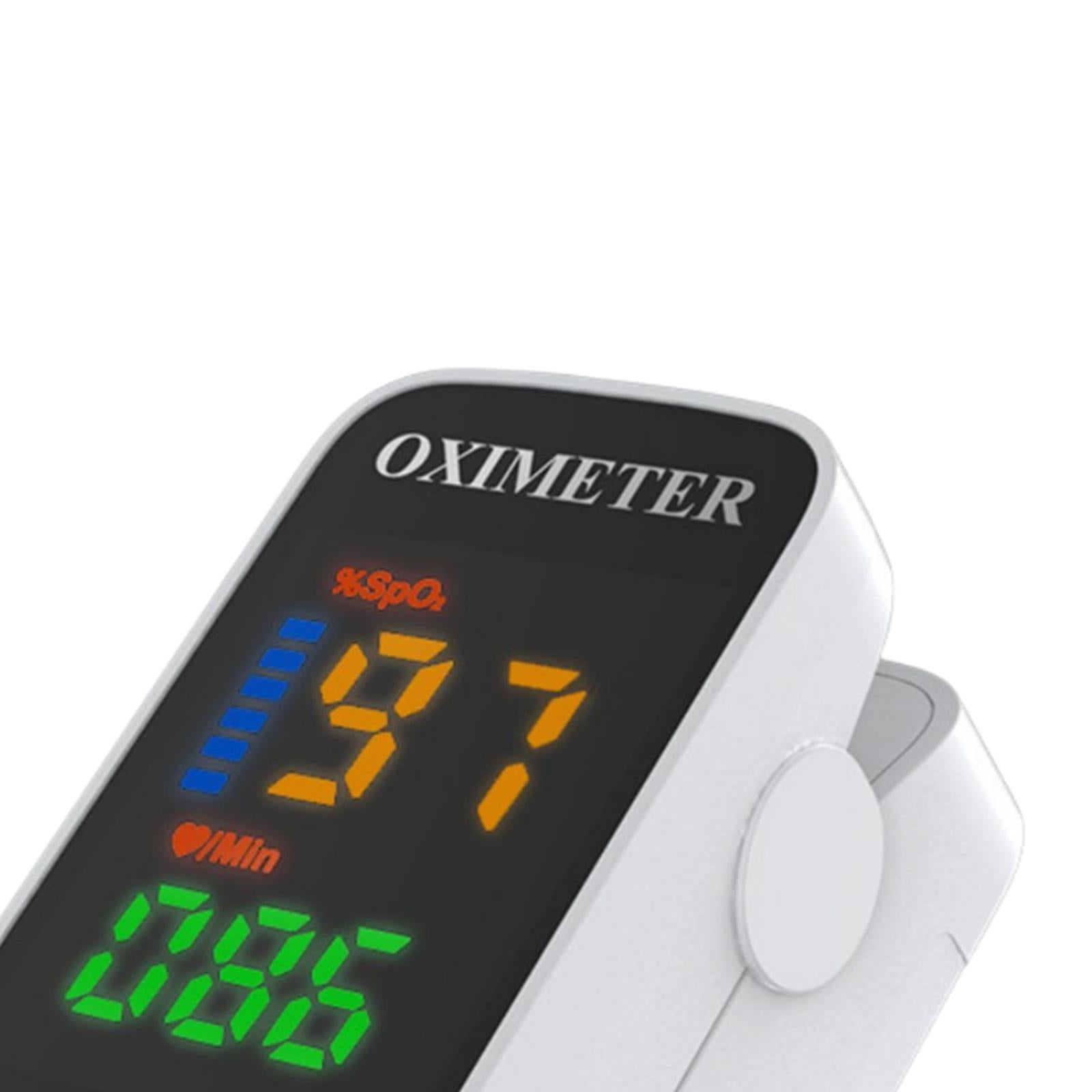 Fingertip Oximeter LED Screen Battery Powered Monitor for The Elderly White