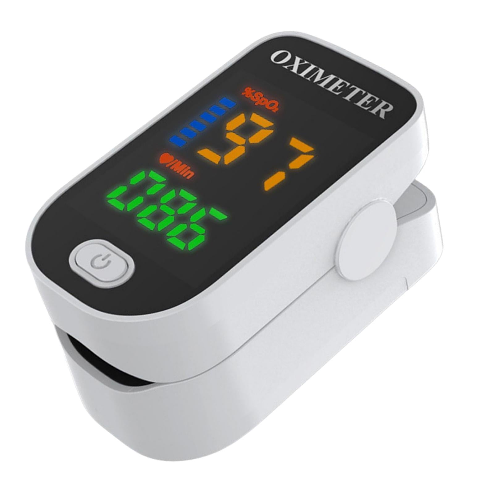 Fingertip Oximeter LED Screen Battery Powered Monitor for The Elderly White