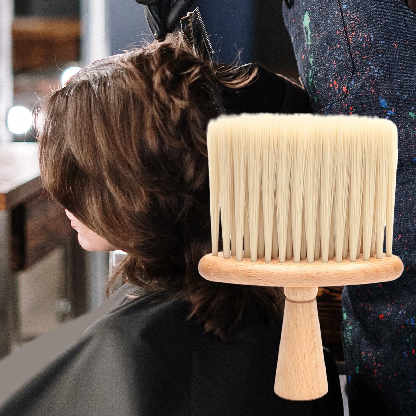 Soft Neck Face Duster Brush Beard Brush Salon Hair Clean Neck Duster White