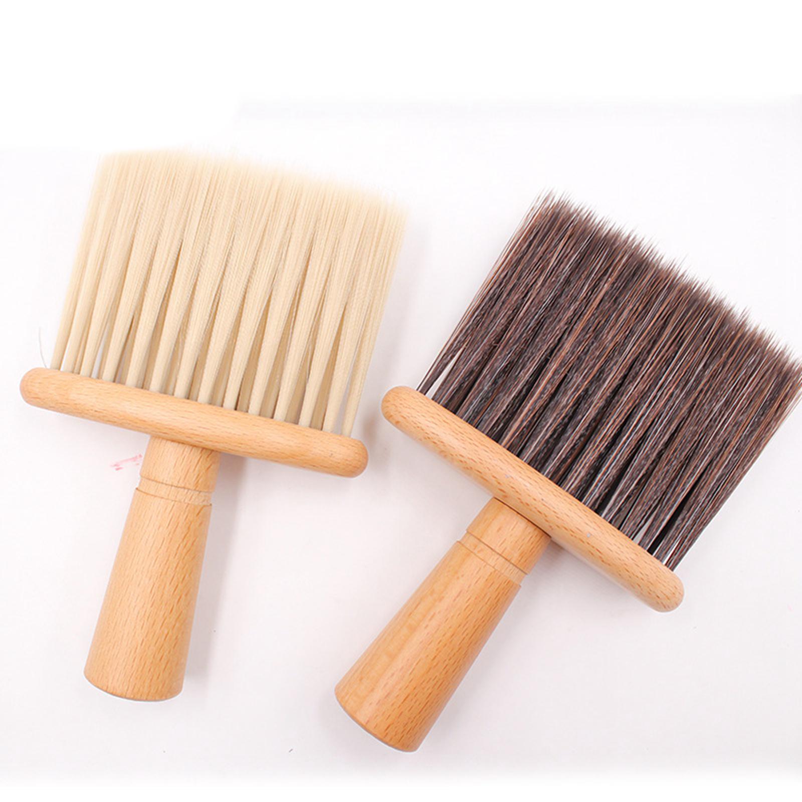 Soft Neck Face Duster Brush Beard Brush Salon Hair Clean Neck Duster White