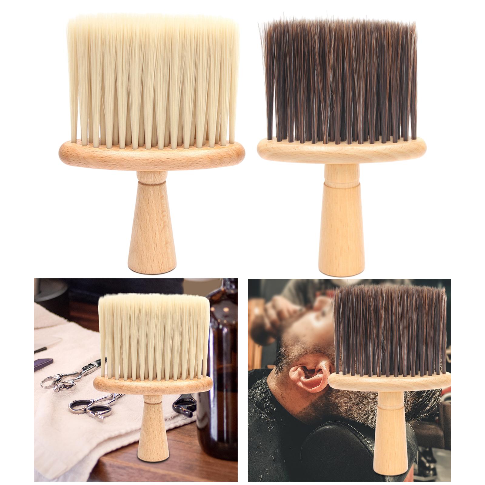 Soft Neck Face Duster Brush Beard Brush Salon Hair Clean Neck Duster White
