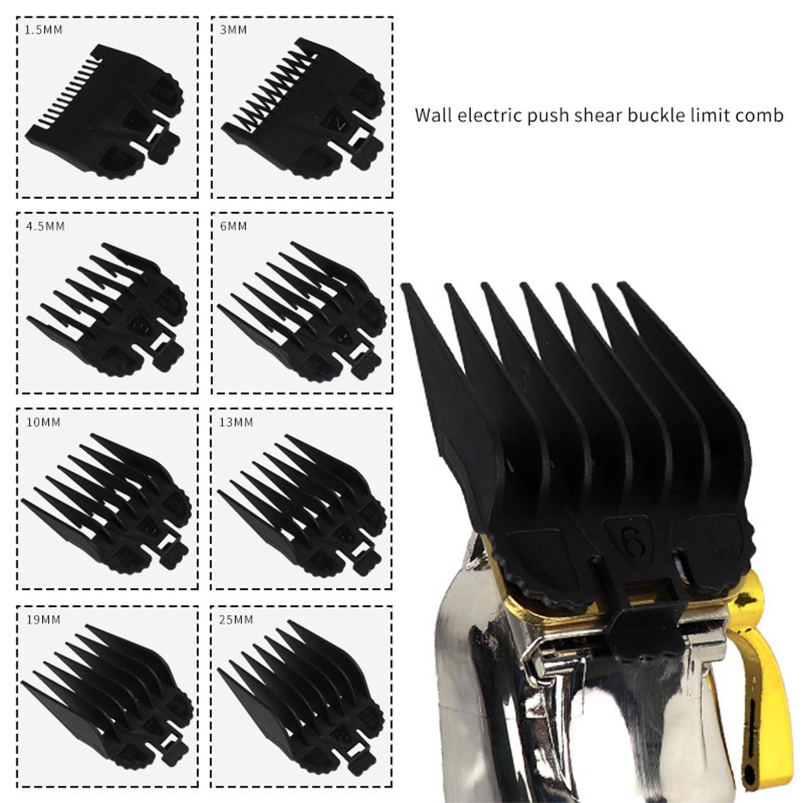8 Piece/Set Hair Clipper Guards Guide Combs Attachment Barber Tool Black
