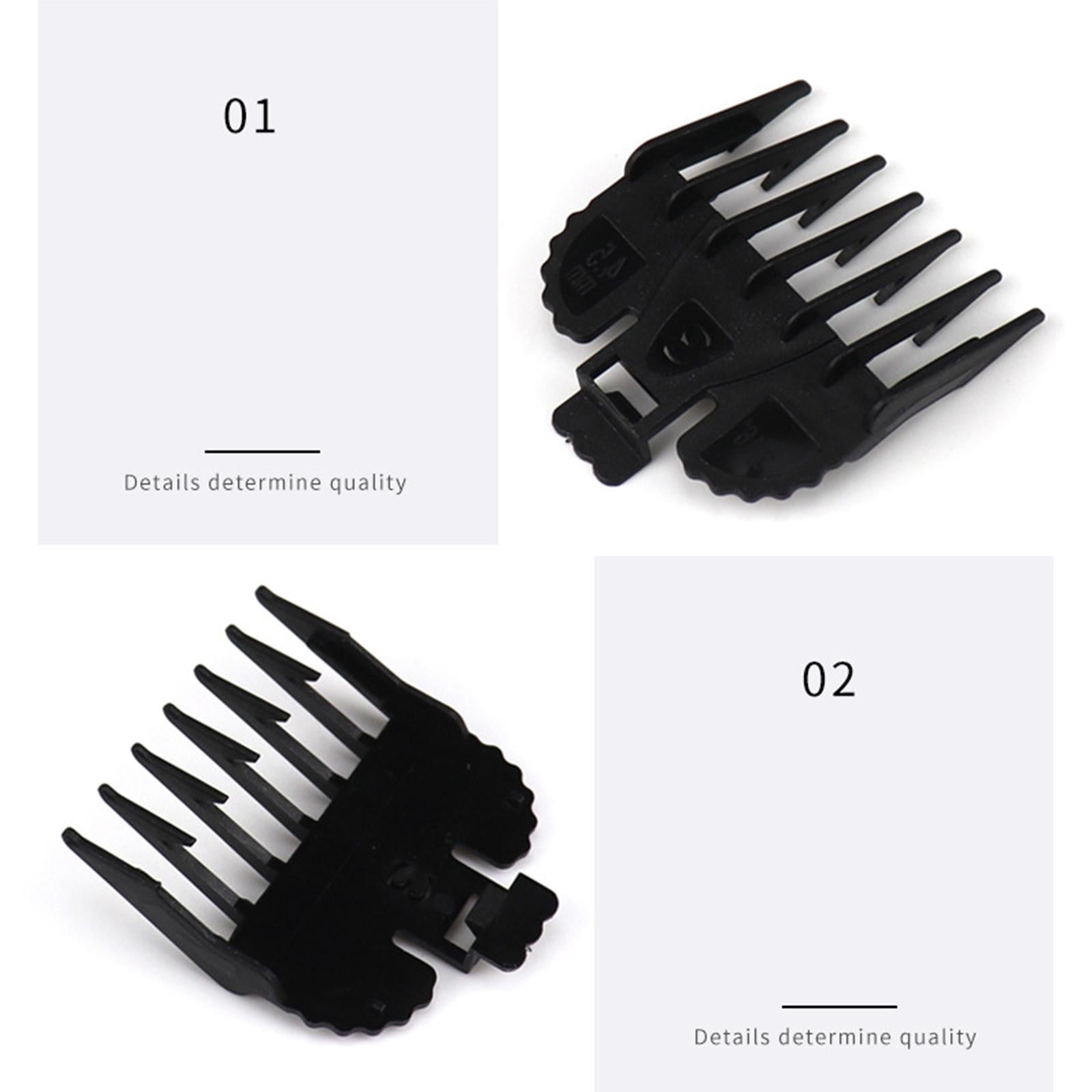 8 Piece/Set Hair Clipper Guards Guide Combs Attachment Barber Tool Black