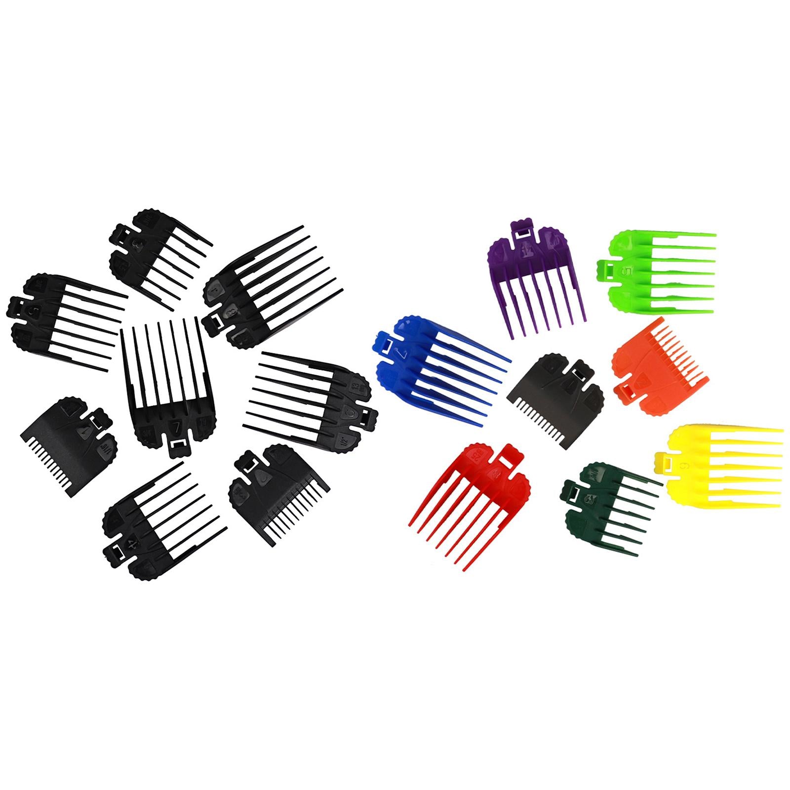 8 Piece/Set Hair Clipper Guards Guide Combs Attachment Barber Tool Black
