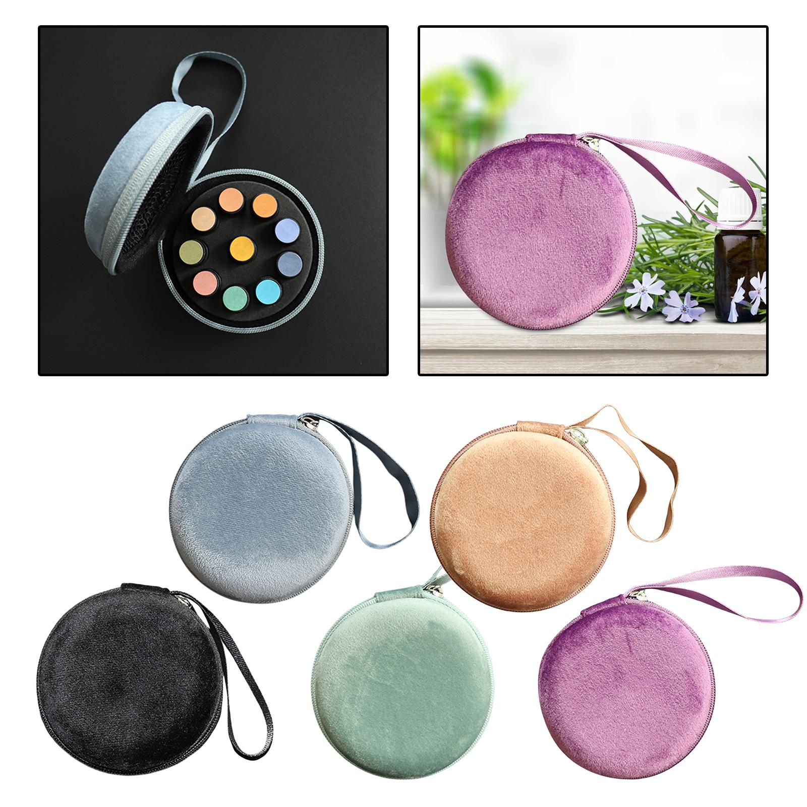 Essential Oil Carrying Case Storage Bags Portable for 1ml 2ml Roller Bottles Green