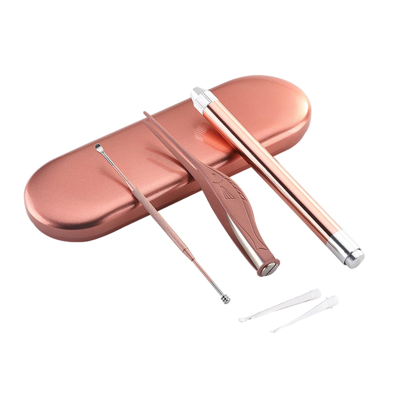 Flashlight Ear Picks Digger & Tweezers Set Effective Professional Ear Care