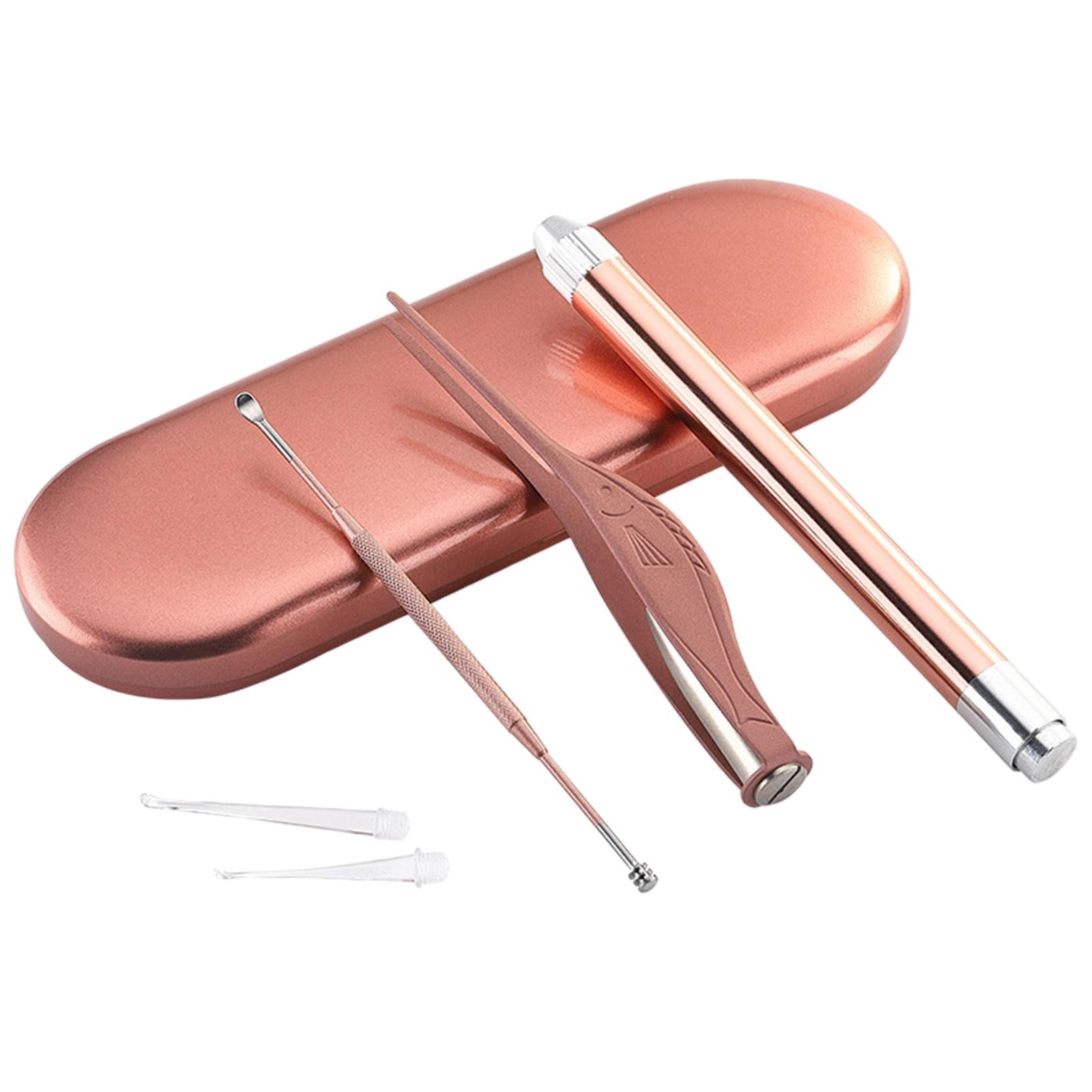 Flashlight Ear Picks Digger & Tweezers Set Effective Professional Ear Care