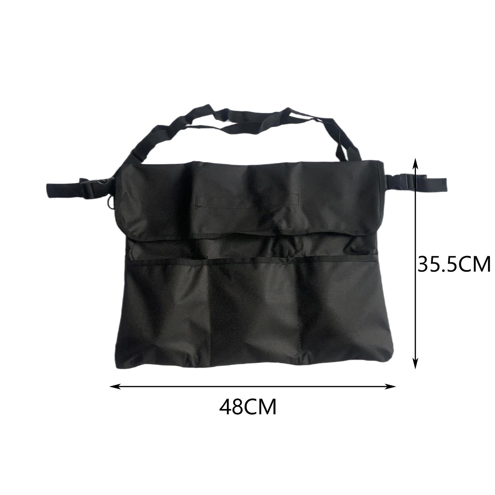 Wheelchair Bag Side Bag Organizer Backpack Pouch Handicap Home Black