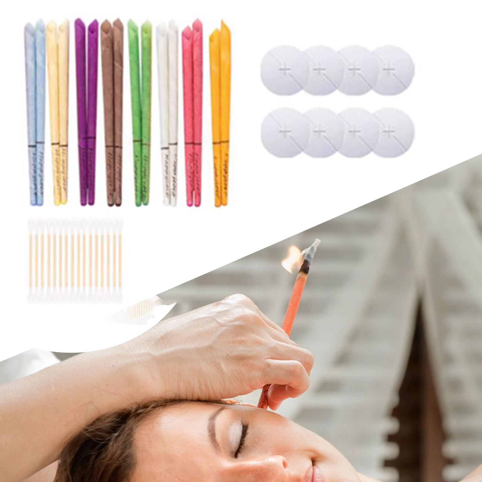 10 Pieces Natural Ear Treatment Candles Kit Ear Wax Remover Portable Tool A