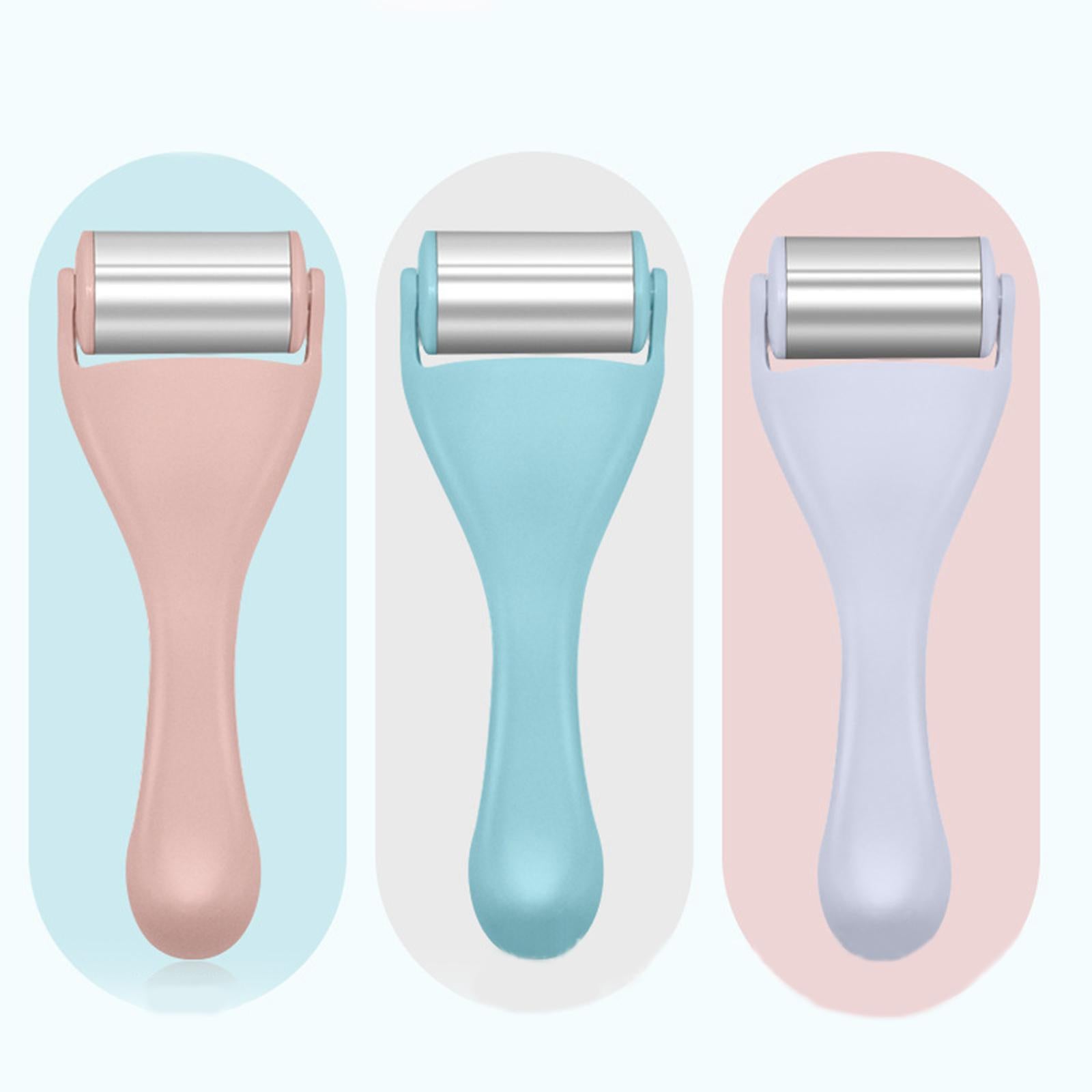 Ice Roller Cooling Brightening Puffiness Massager for Skin Care Face Pink