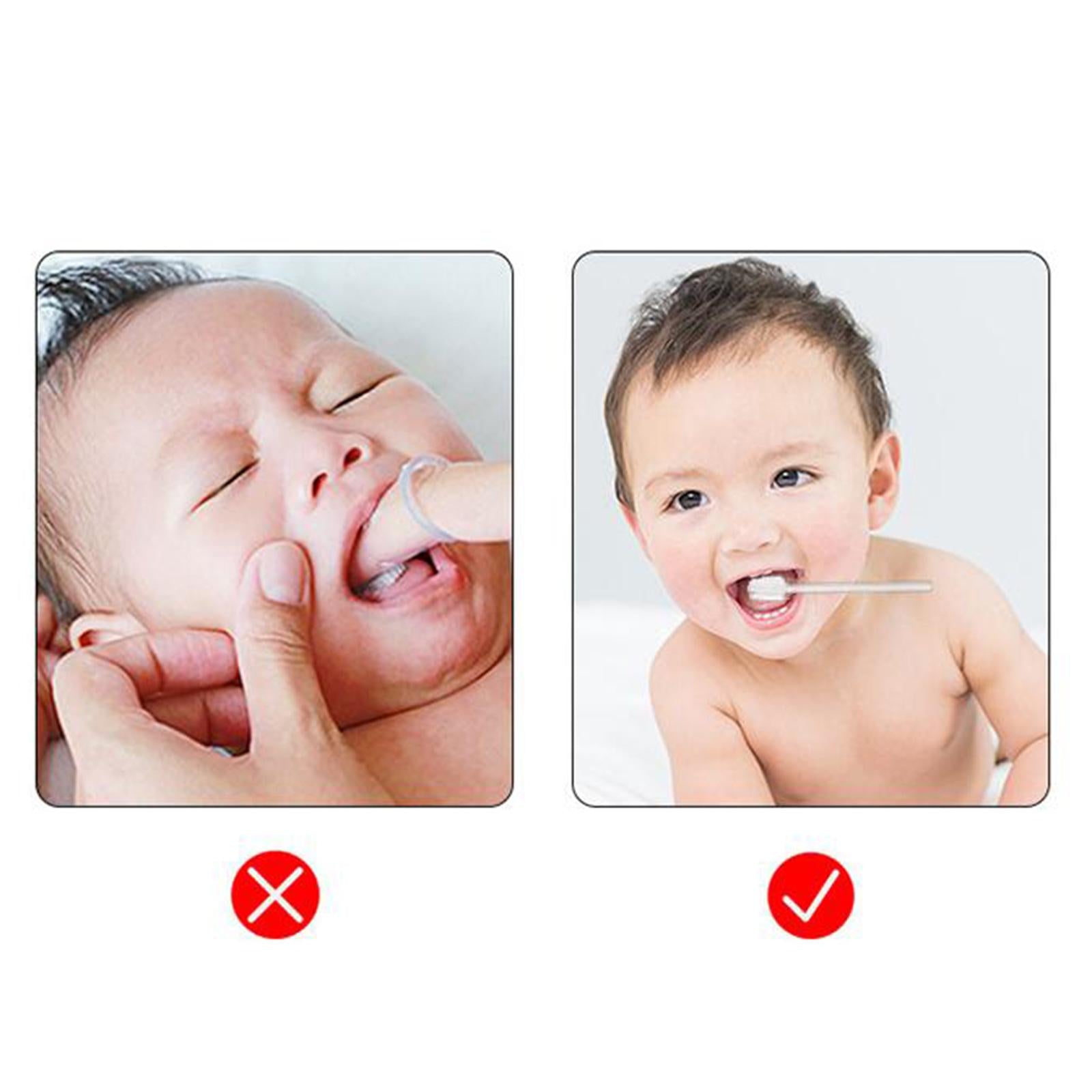 2x Portable Baby Toothbrush Set Silicone Anti-Slip Tongue Cleaner Infant