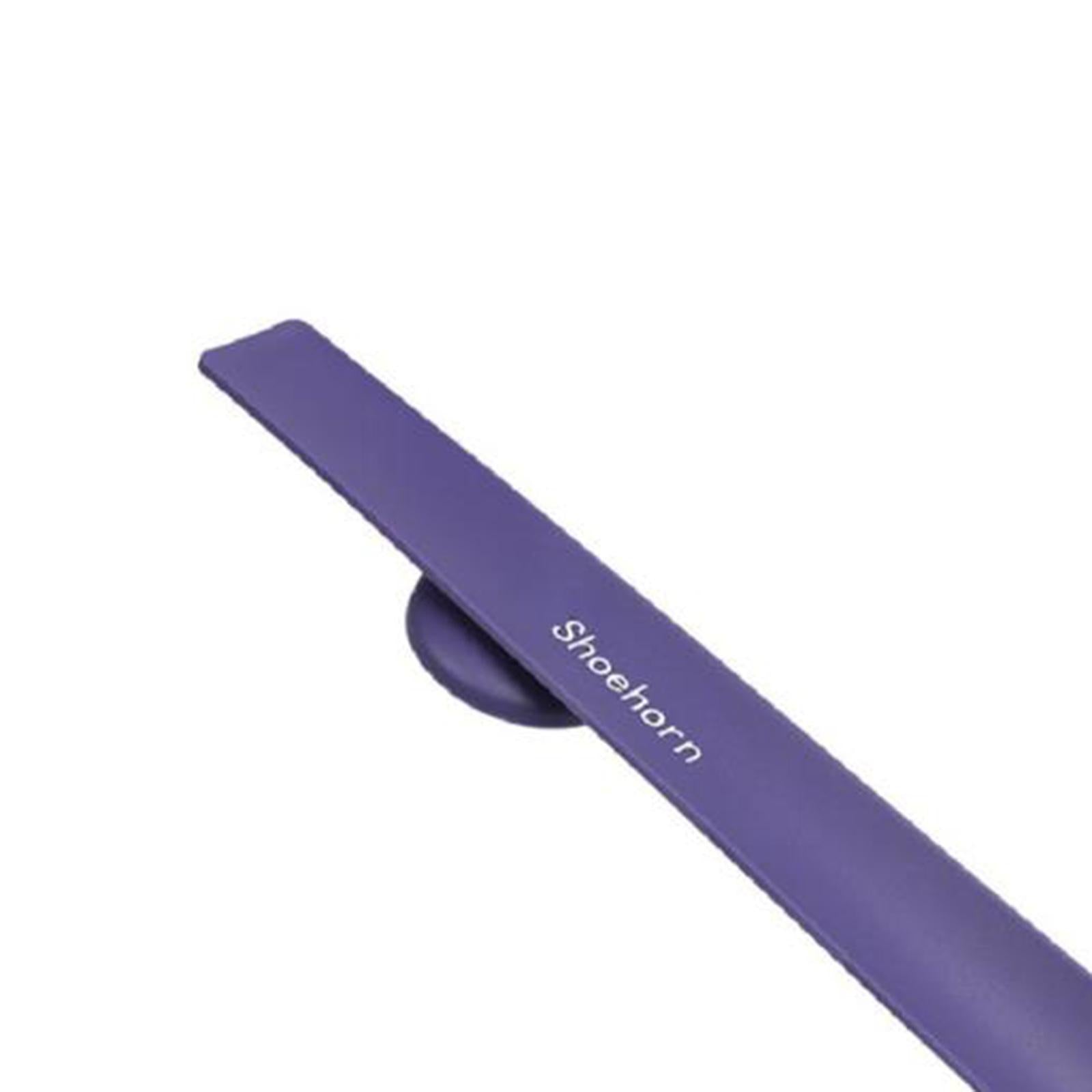 Shoe Horn Dressing Aids Durable Thick Long Handle for Men Women Elderly Purple