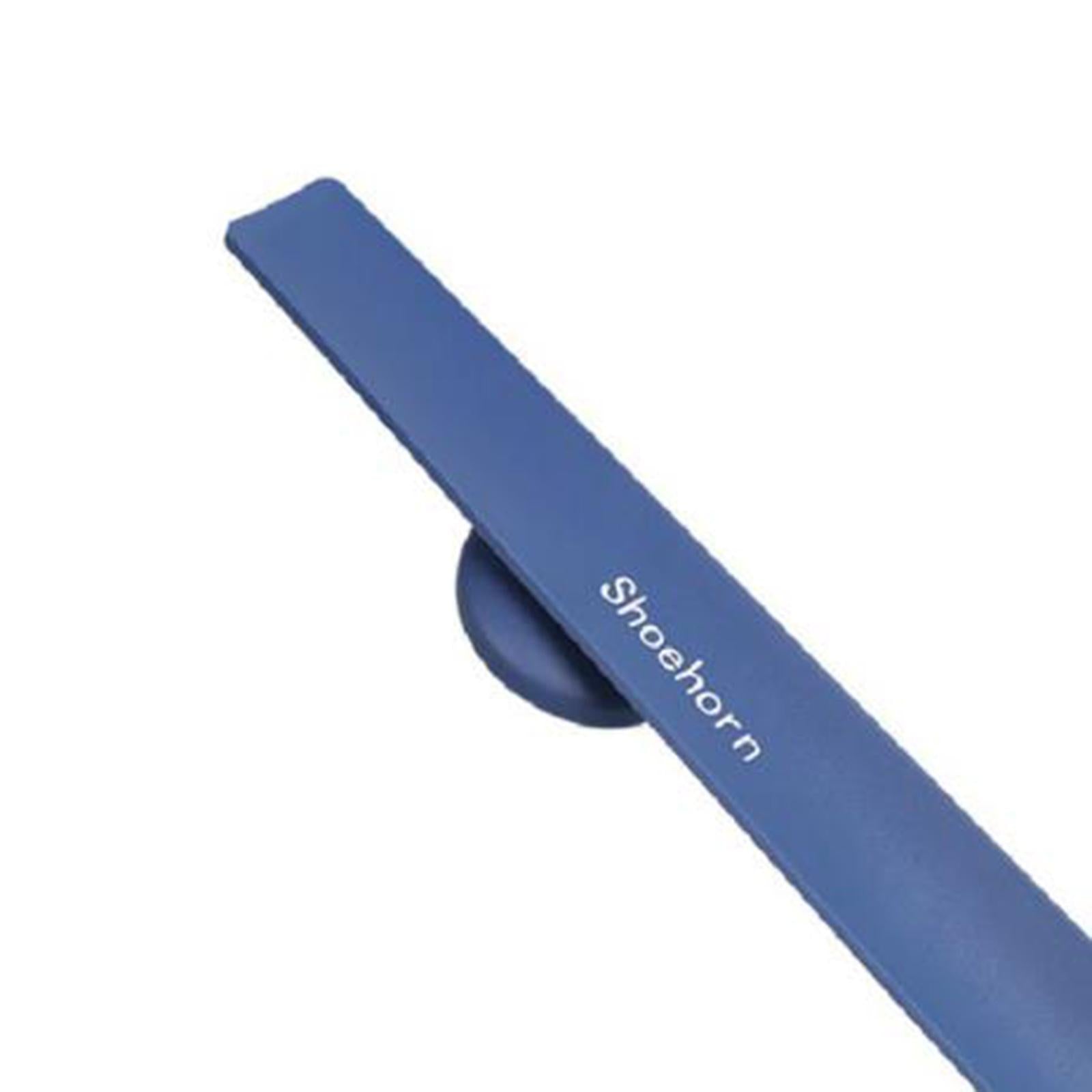 Shoe Horn Dressing Aids Durable Thick Long Handle for Men Women Elderly Blue